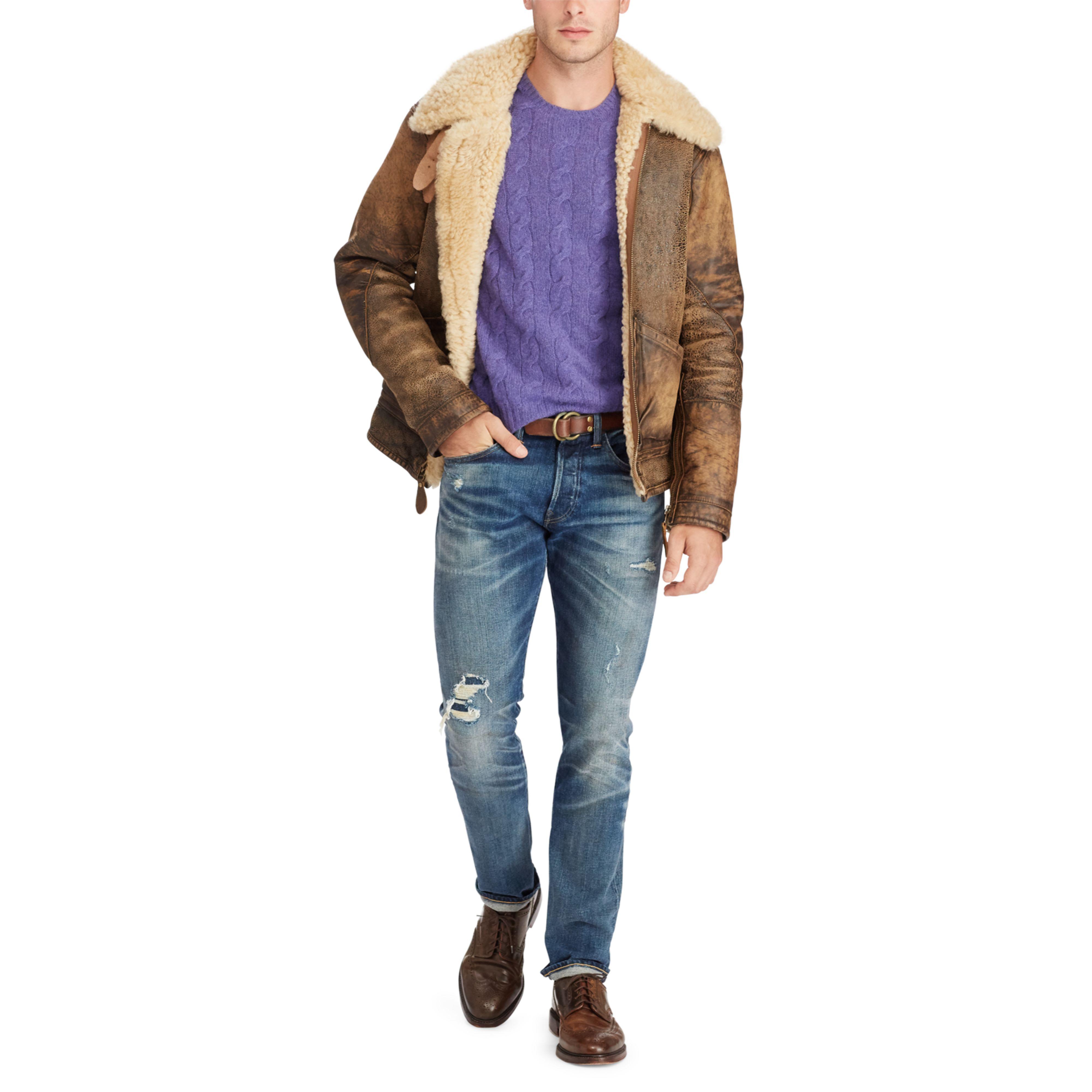 Polo Ralph Lauren Leather The Iconic Bomber Jacket for Men Lyst