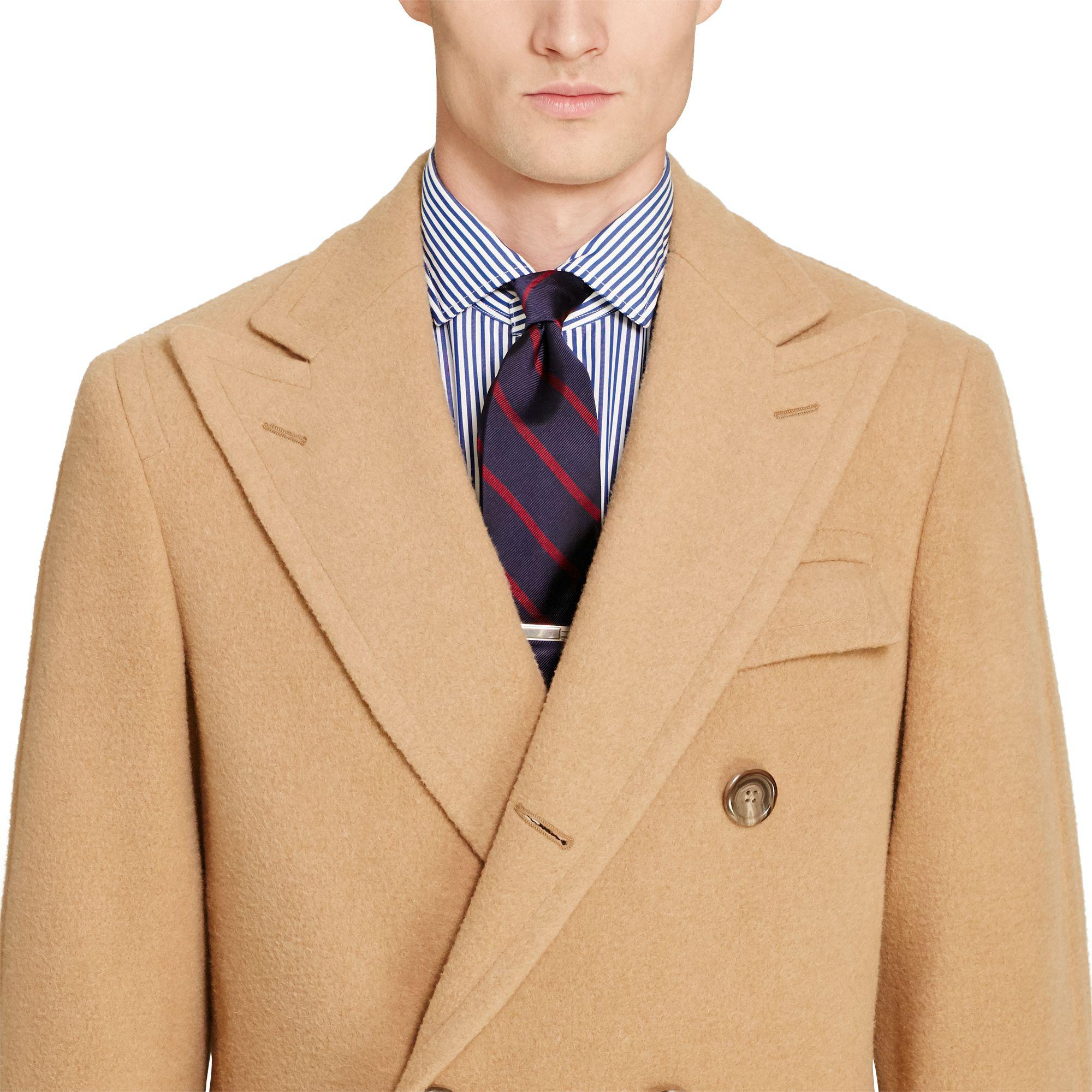 Lyst Polo Ralph Lauren Camel Hair Coat In Natural For Men Gallery