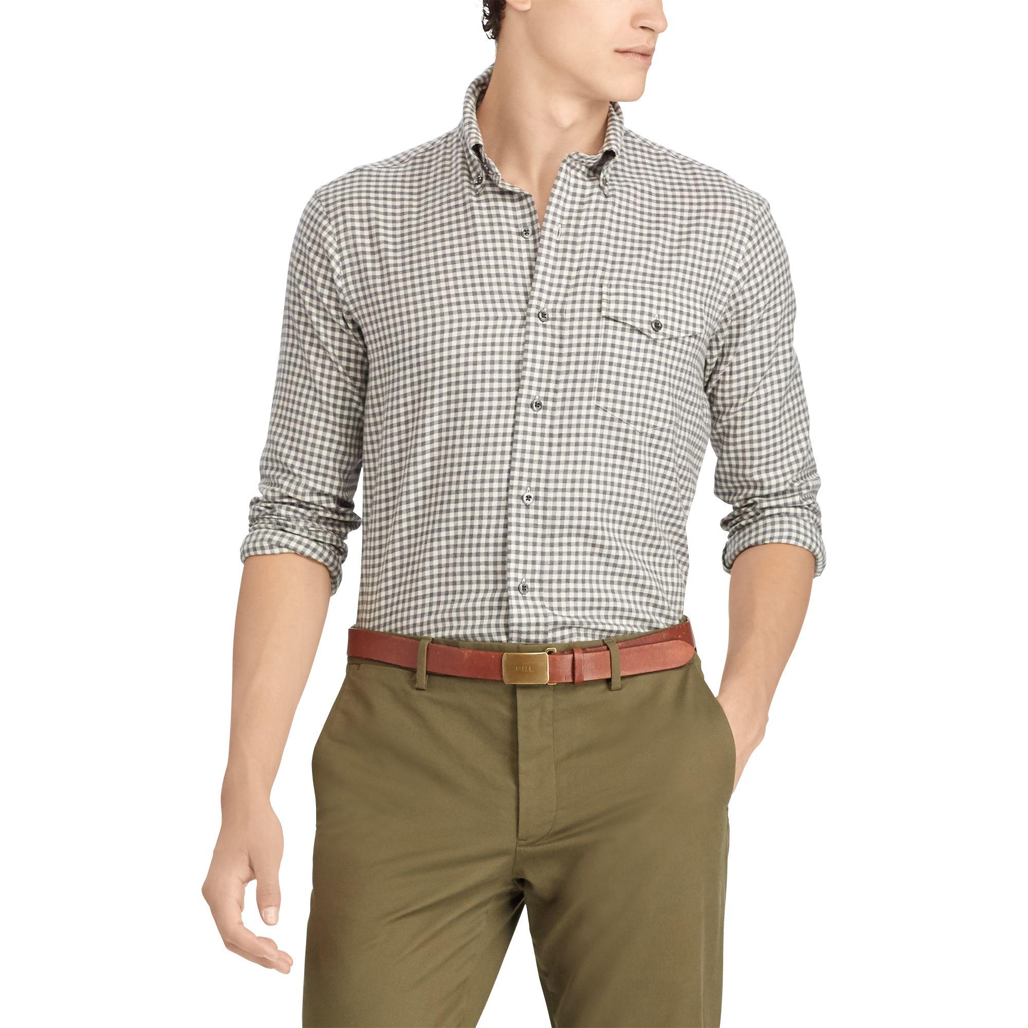 Polo Ralph Lauren Classic Fit Gingham Shirt In Brown For Men Lyst 1063