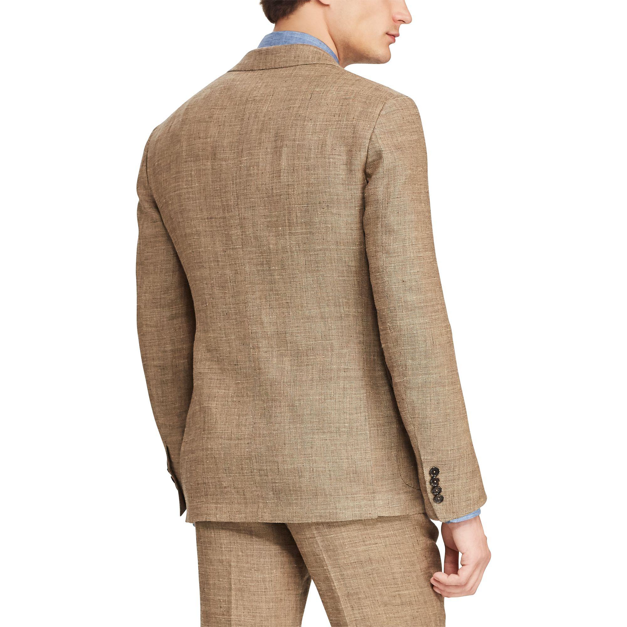 Lyst Ralph Lauren Purple Label Linenblend Tweed Suit Jacket in Brown