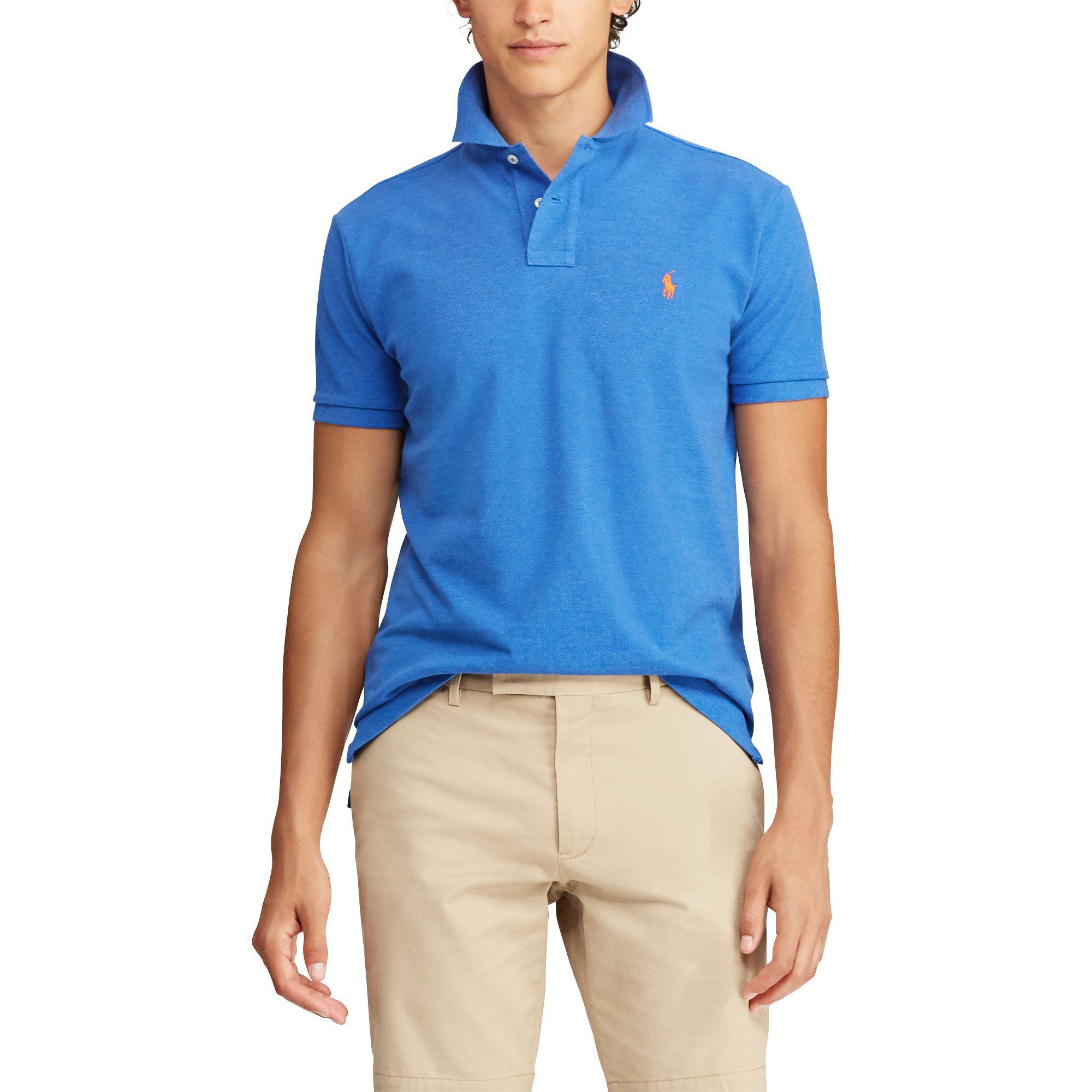 men's custom slim fit mesh polo