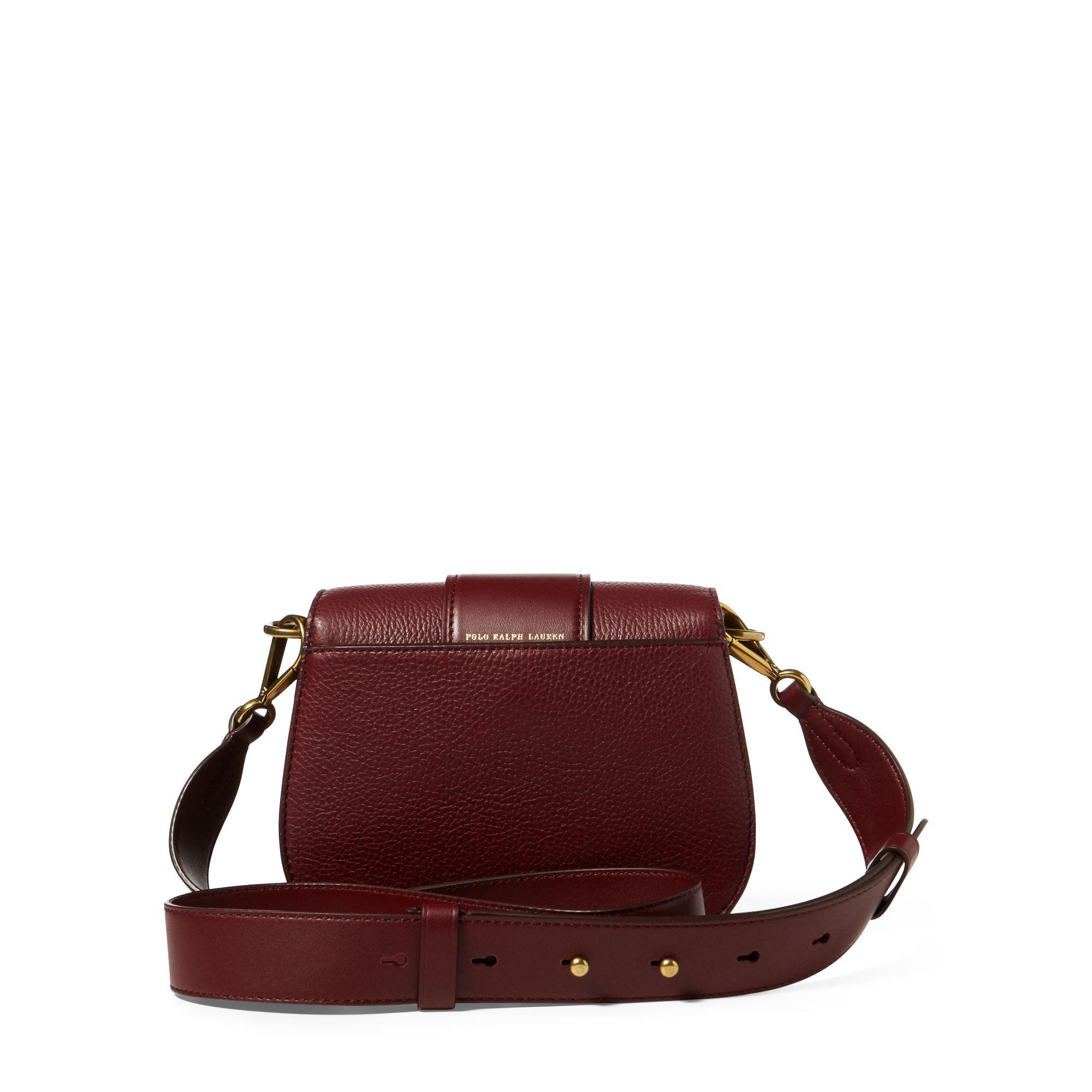 ralph lauren pebbled leather bag