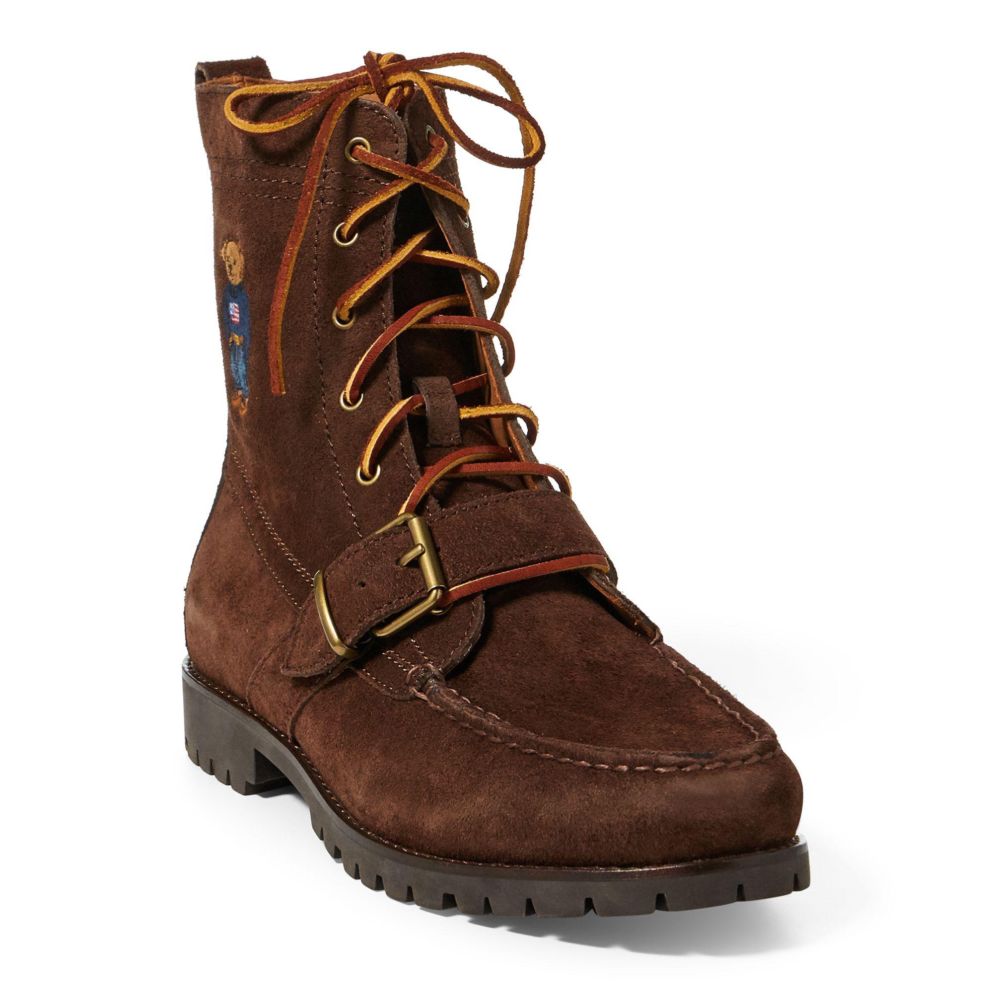Lyst - Polo Ralph Lauren Ranger Polo Bear Suede Boot in Brown for Men