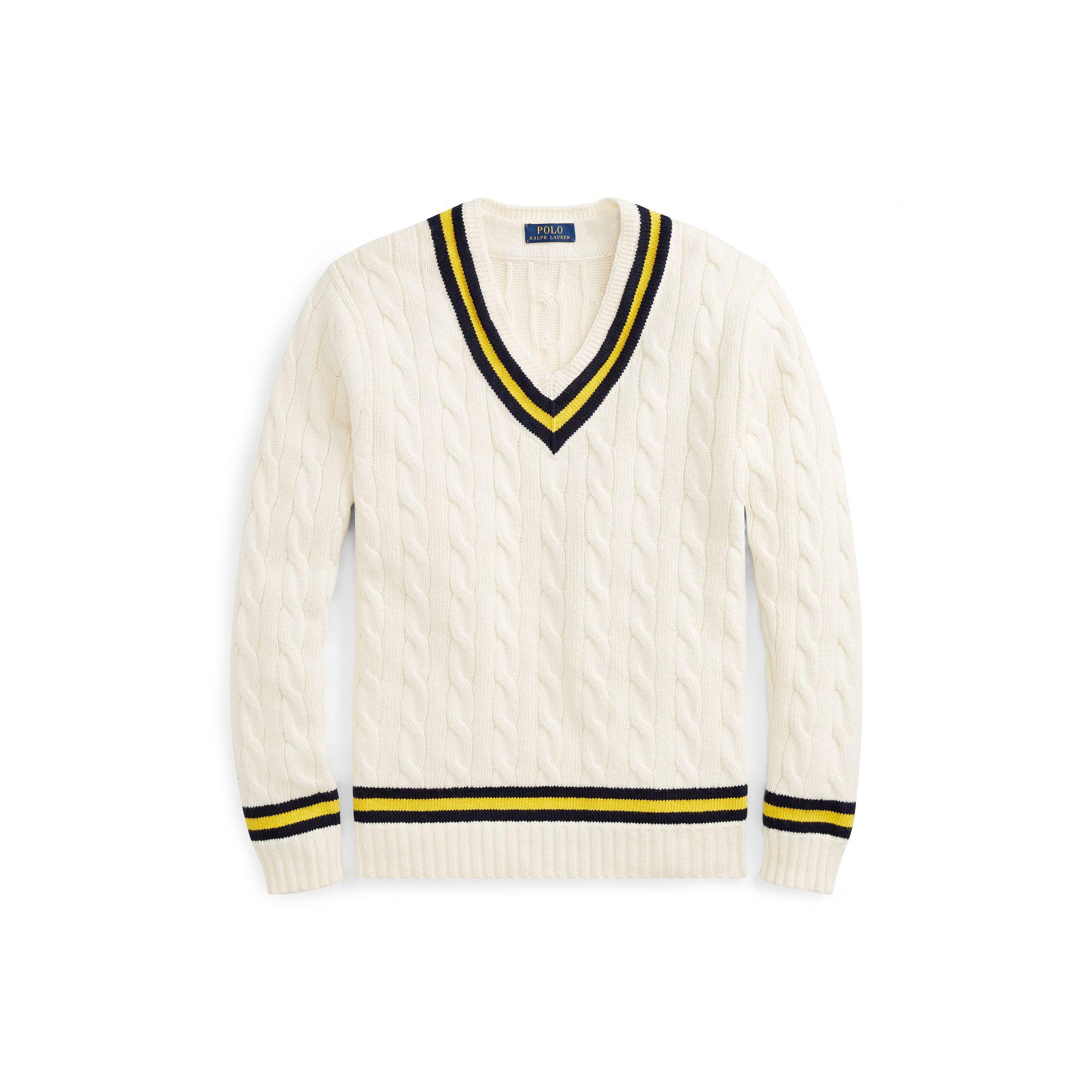 Polo Ralph Lauren The Iconic Cricket Jumper in Natural for Men - Lyst