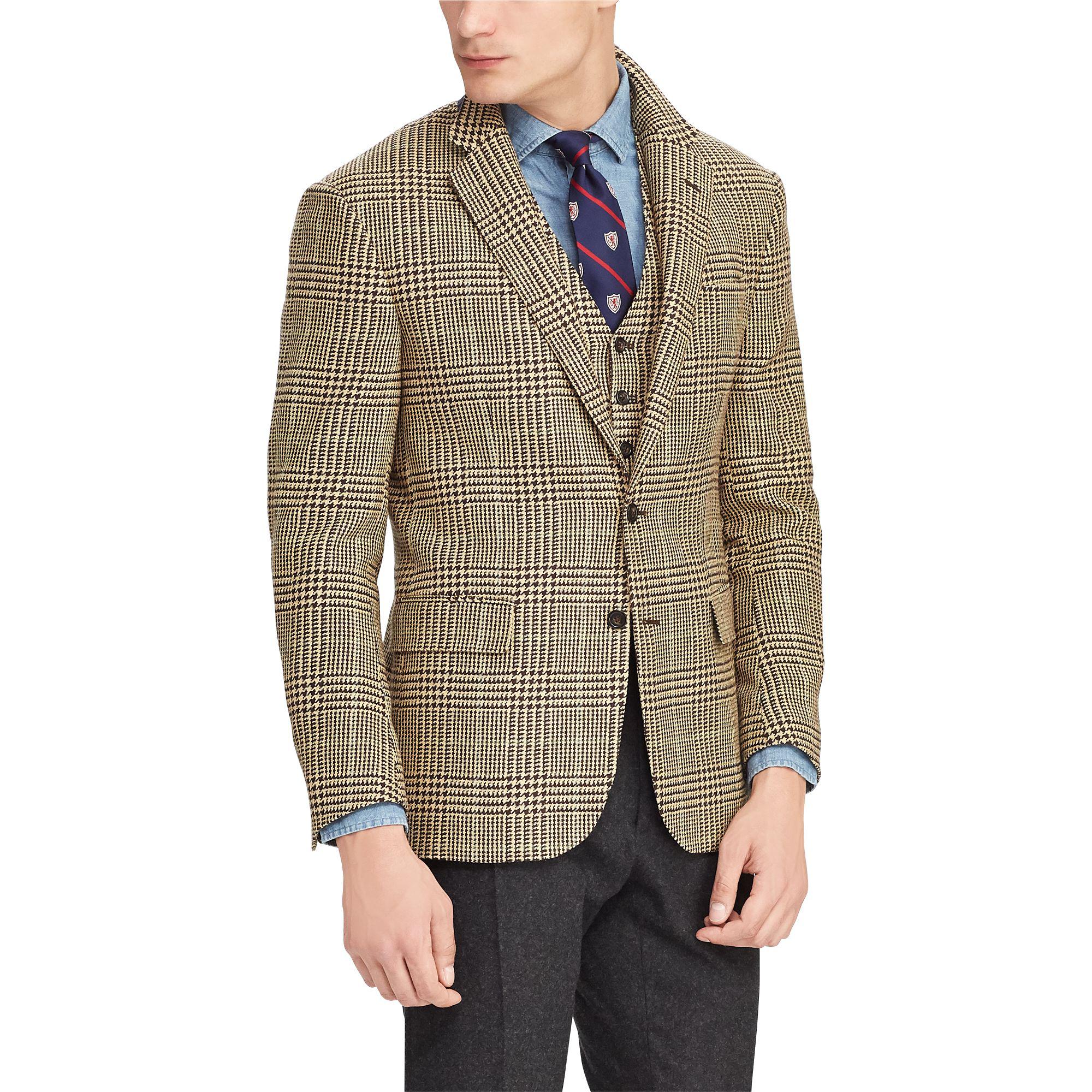 Polo Ralph Lauren Wool Polo Glen Plaid Sport Coat in Brown for Men - Lyst