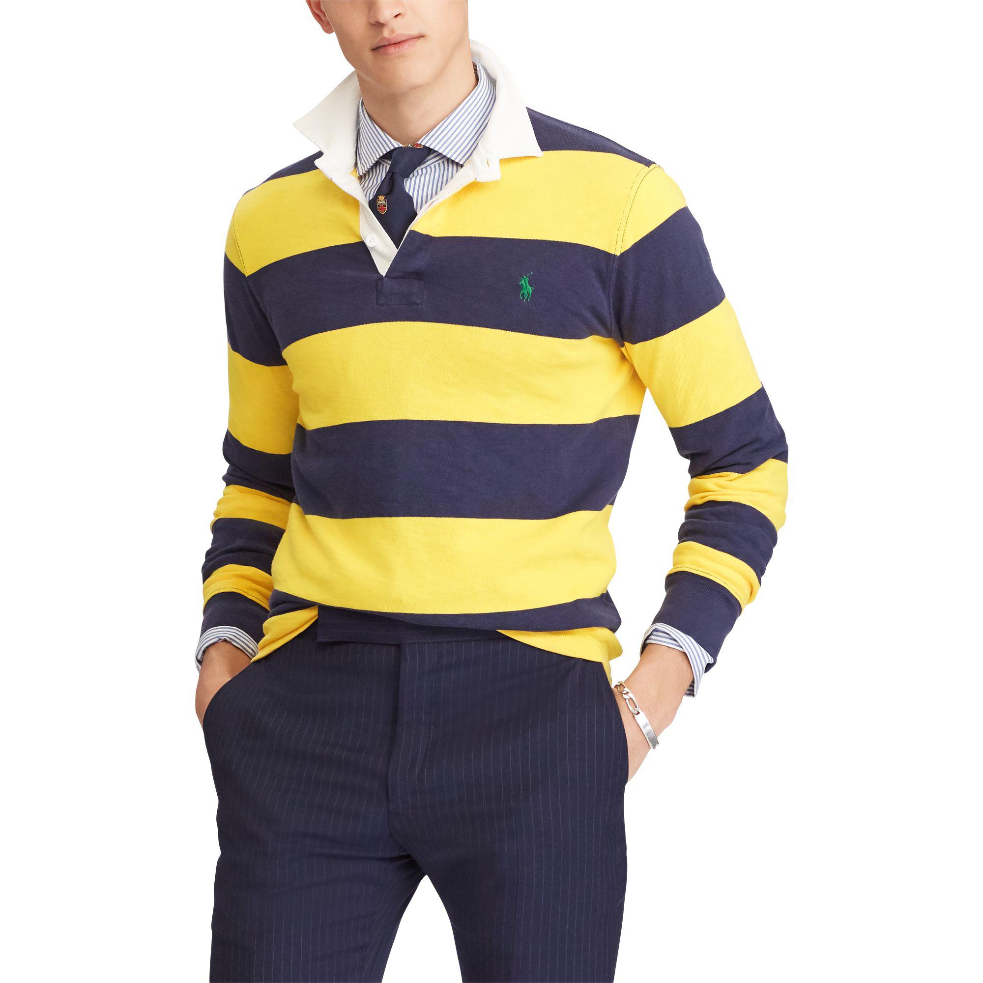 Polo Ralph Lauren The Iconic Rugby Shirt In Blue For Men Lyst Gallery