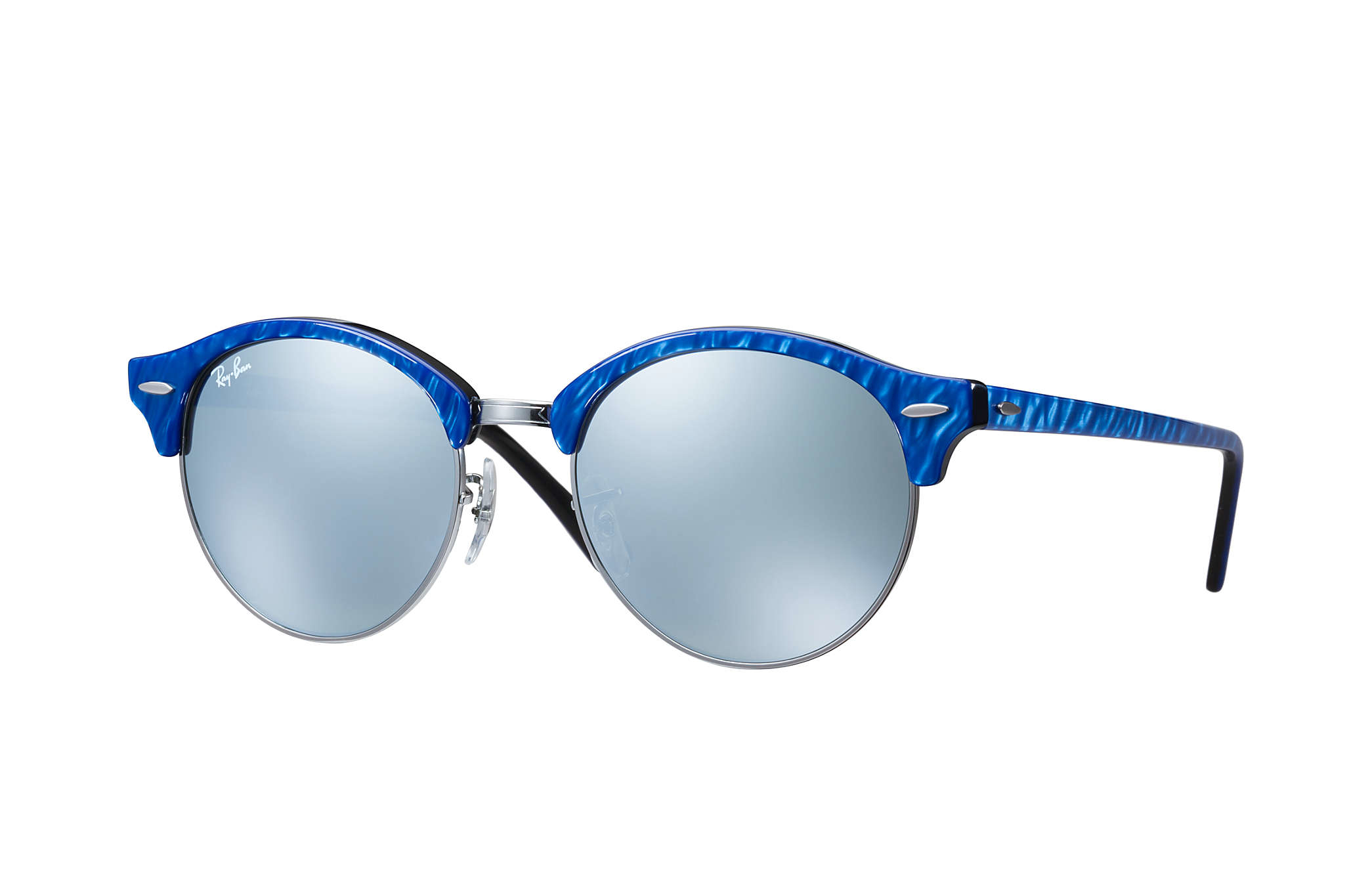 Ray-ban Clubround Flash Lenses in Blue | Lyst