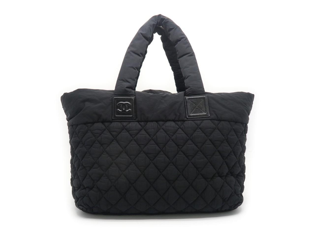 Lyst Chanel Quilted Cloth Coco Co Shoulder Bag Black 6526 In Gallery