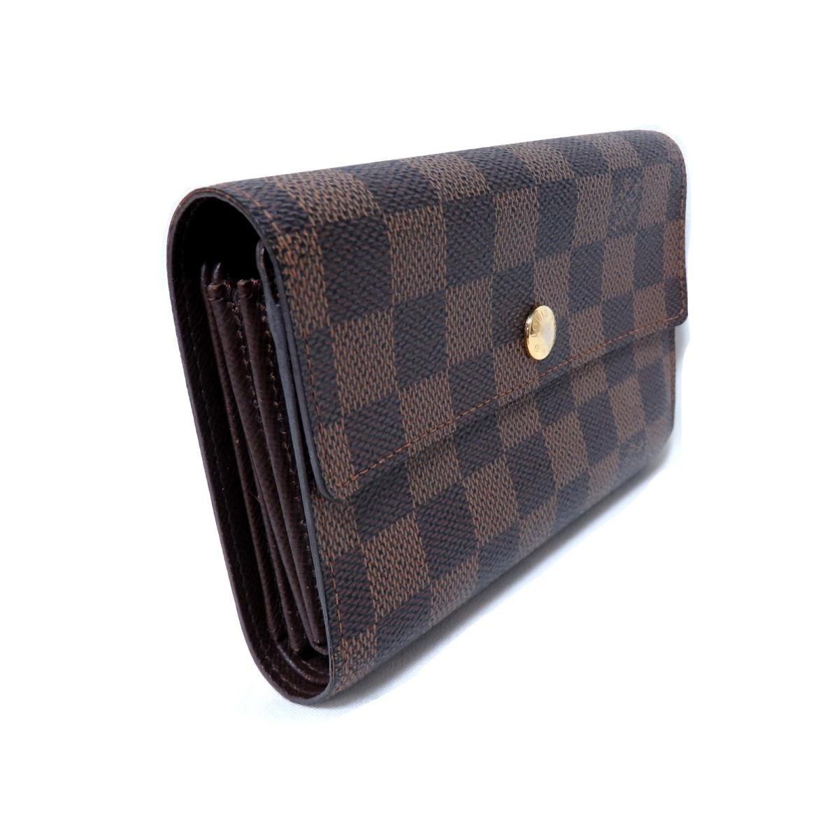 Louis Vuitton Authentic Portefeuille Alexandra Wallet Purse N63067 Damier Used in Brown for Men ...