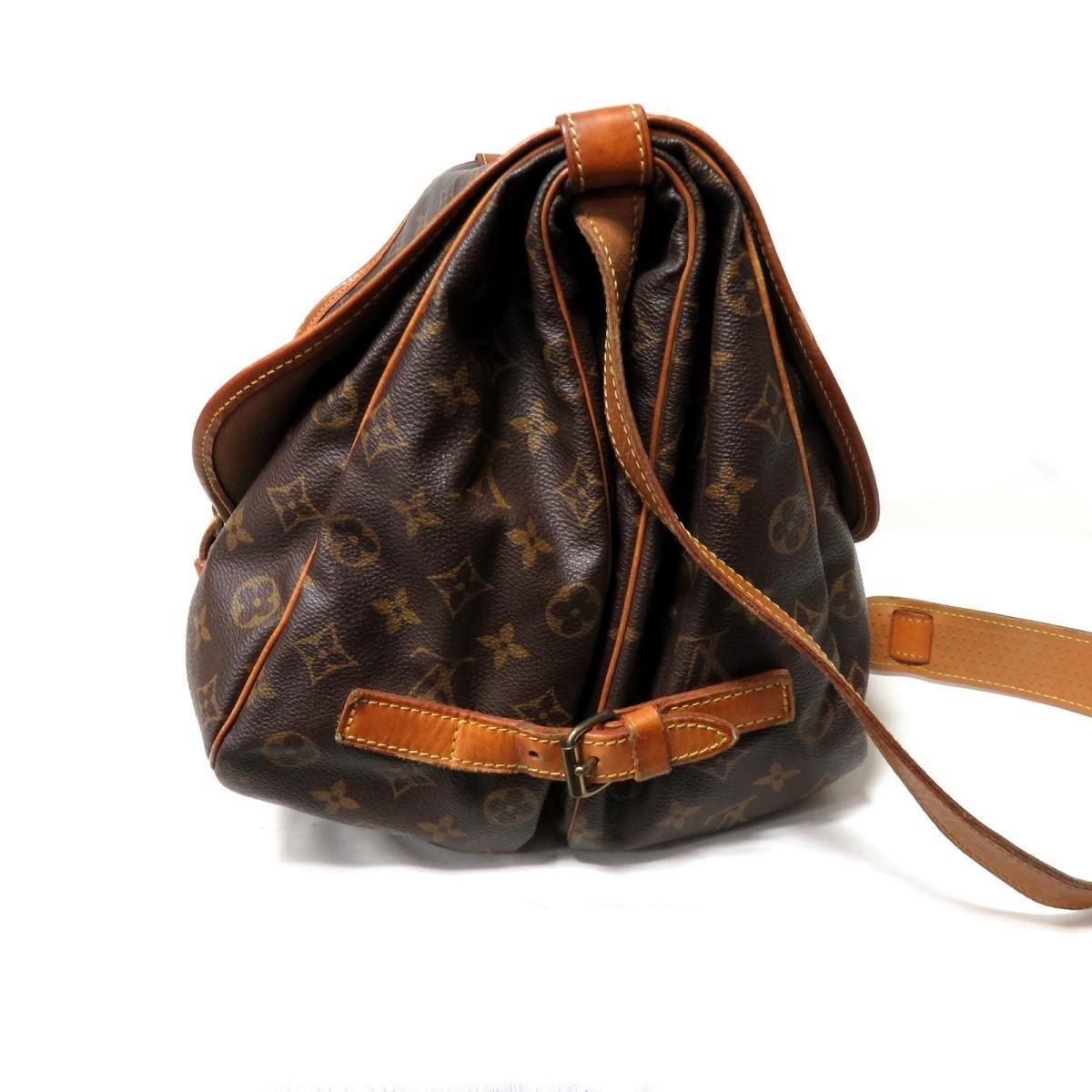Louis Vuitton Authentic Saumur 35 Shoulder Bag M42254 Monogram Used Vintage in Brown for Men - Lyst