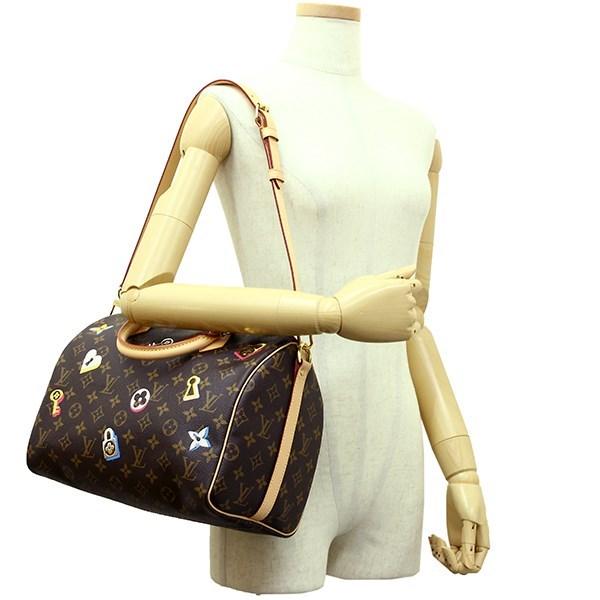 Louis Vuitton Love Lock NeoNoe Monogram Canvas Shoulder Bag Brown