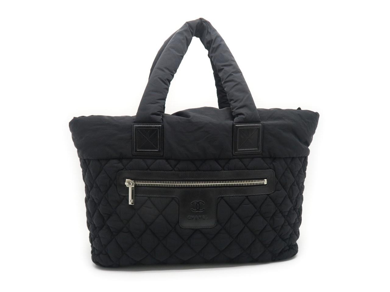 Lyst Chanel Quilted Cloth Coco Co Shoulder Bag Black 6526 In Gallery