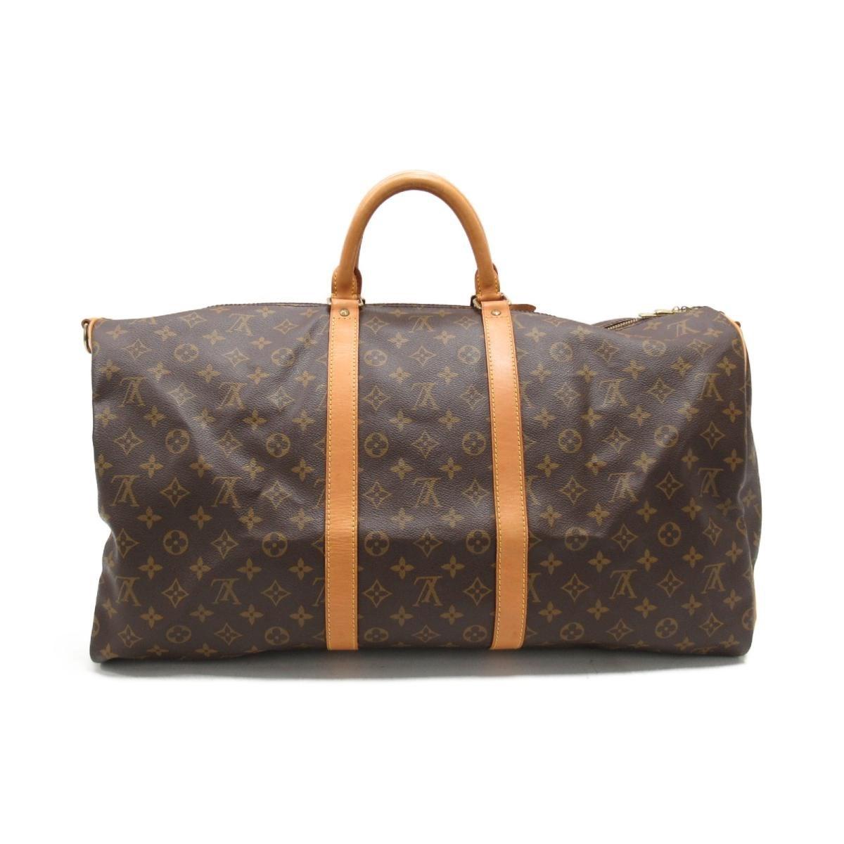 Louis Vuitton Auth Keepall Bandouliere 55 Shoulder Boston Bag M41414 Monogram in Brown for Men ...