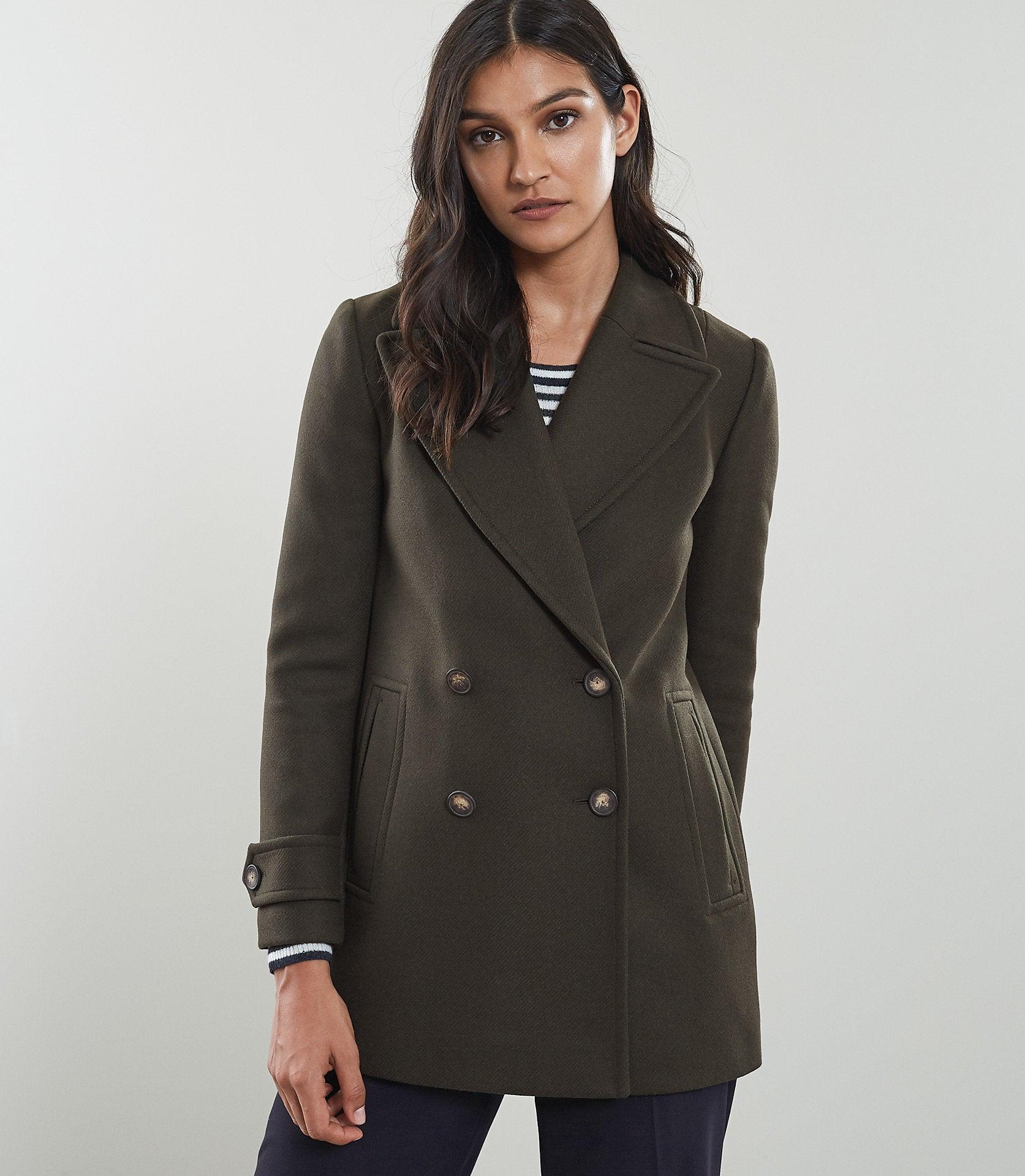 Reiss Double Breasted Peacoat - Lyst