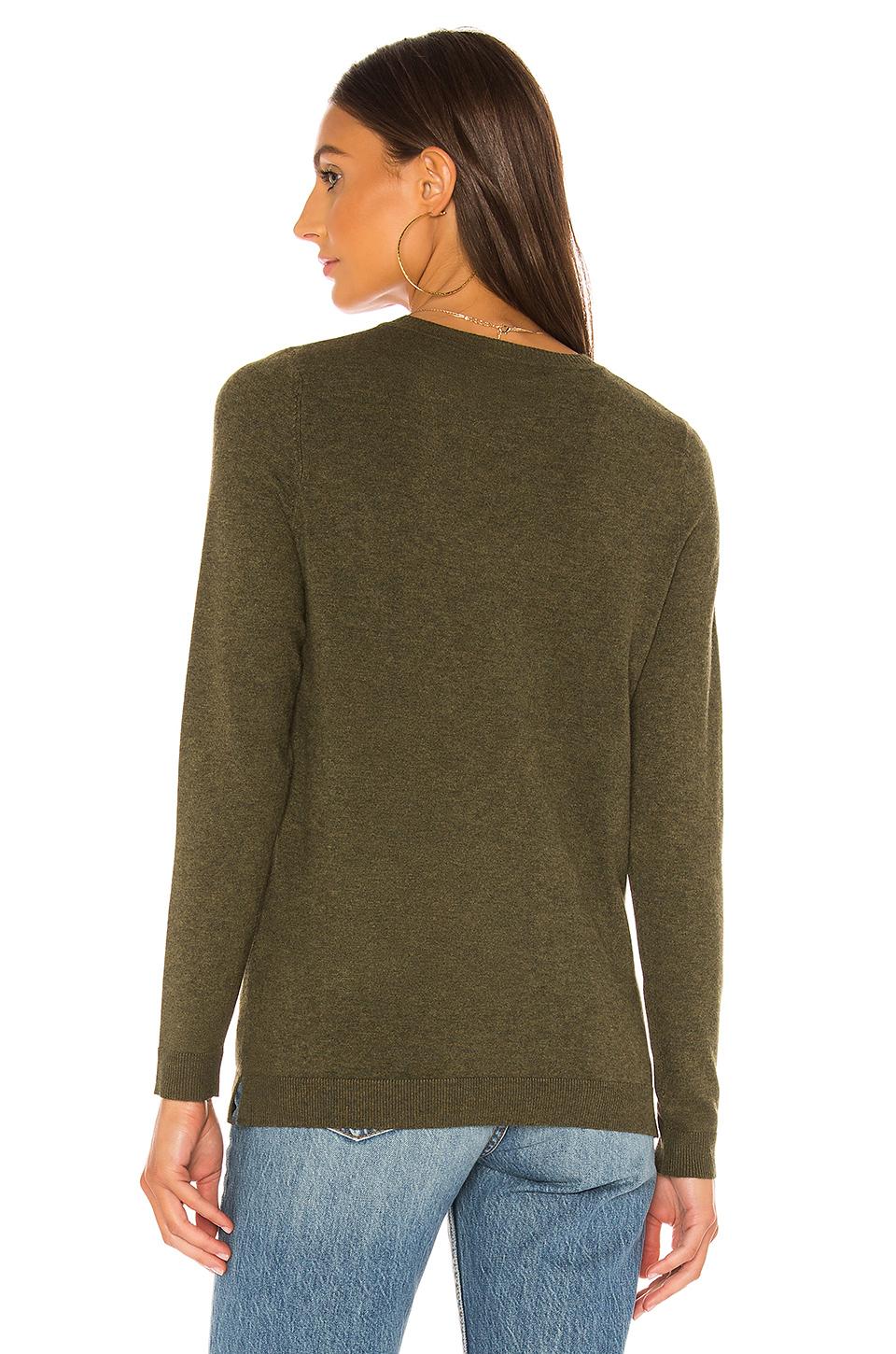 525 America Synthetic Crew Neck Sweater in Olive Melange (Green) Lyst
