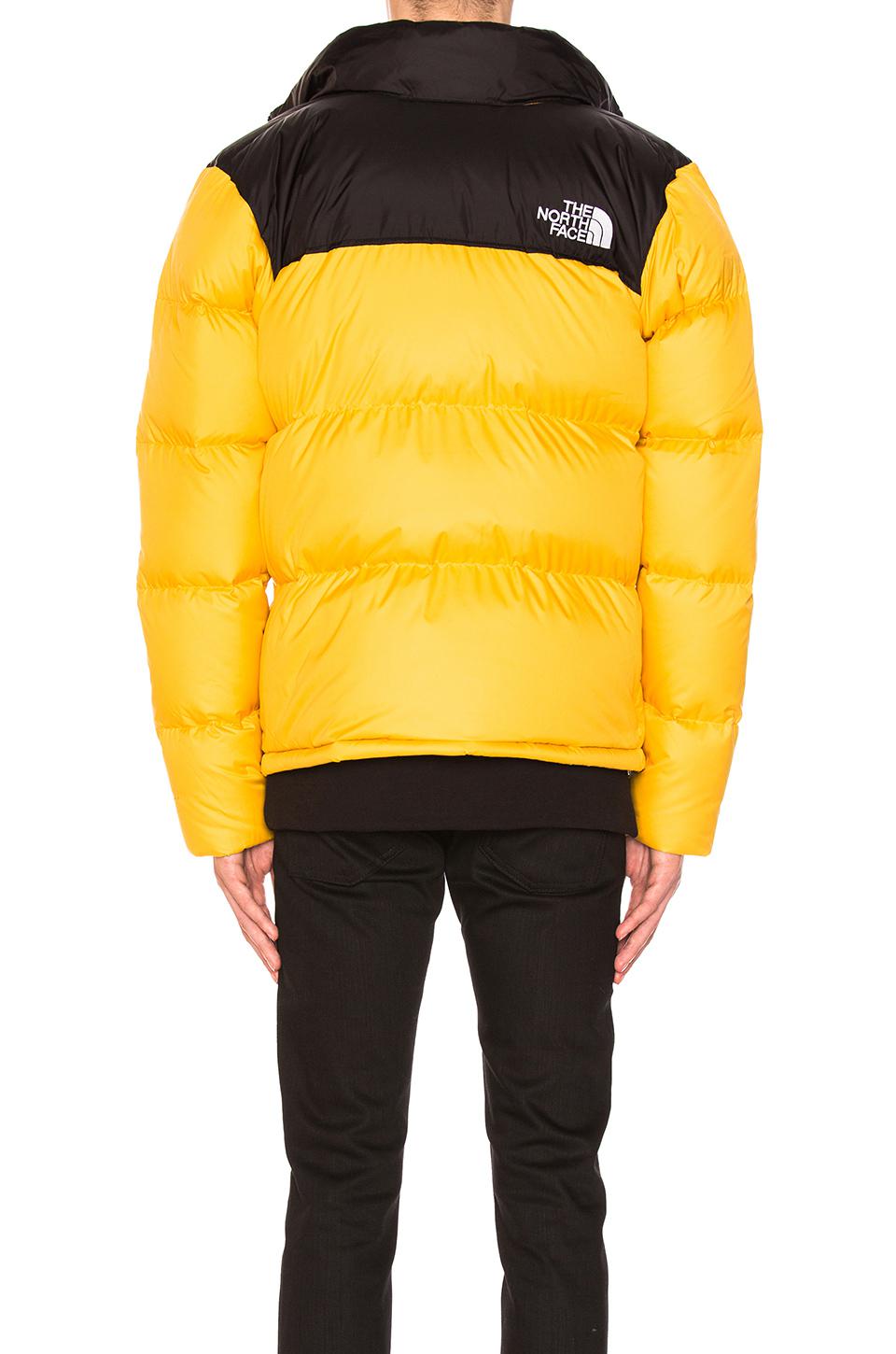 Lyst - The North Face Yellow & Black Down Novelty Nuptse Jacket in ...