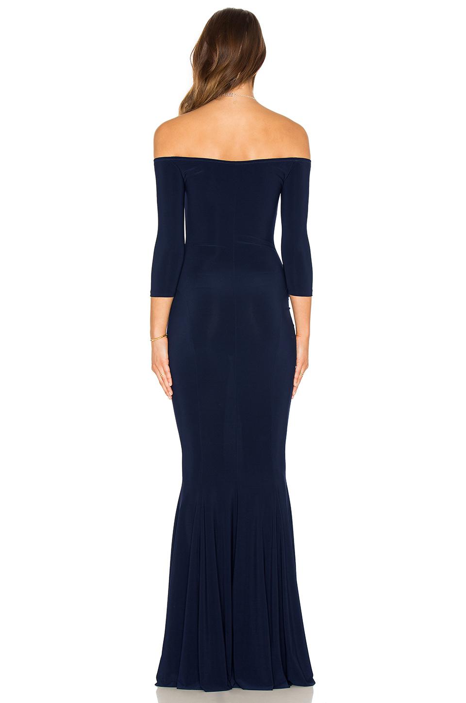 Norma Kamali Off The Shoulder Fishtail Gown - Lyst