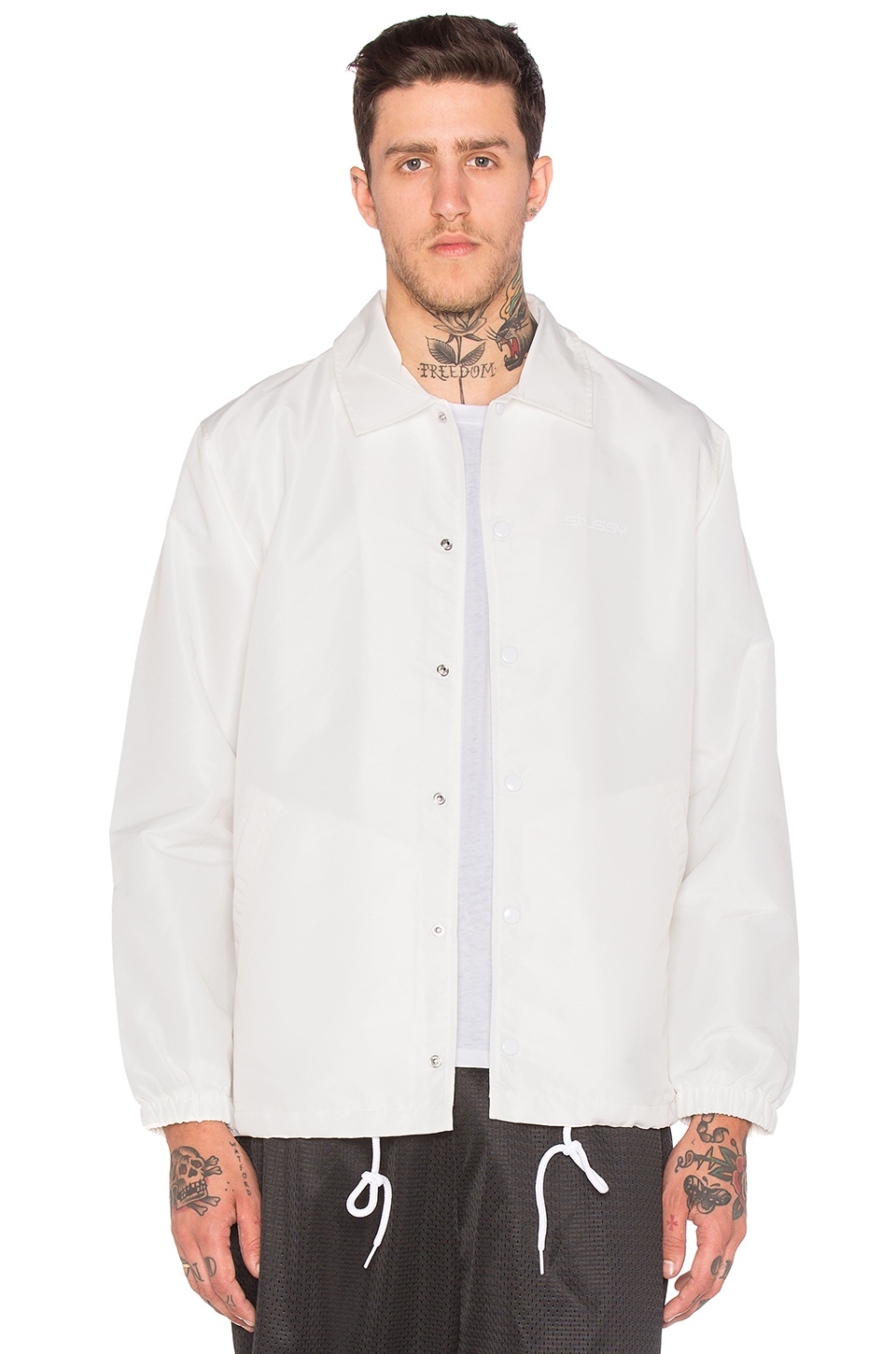 Download Lyst - Stussy Logo Coach Jacket in White for Men