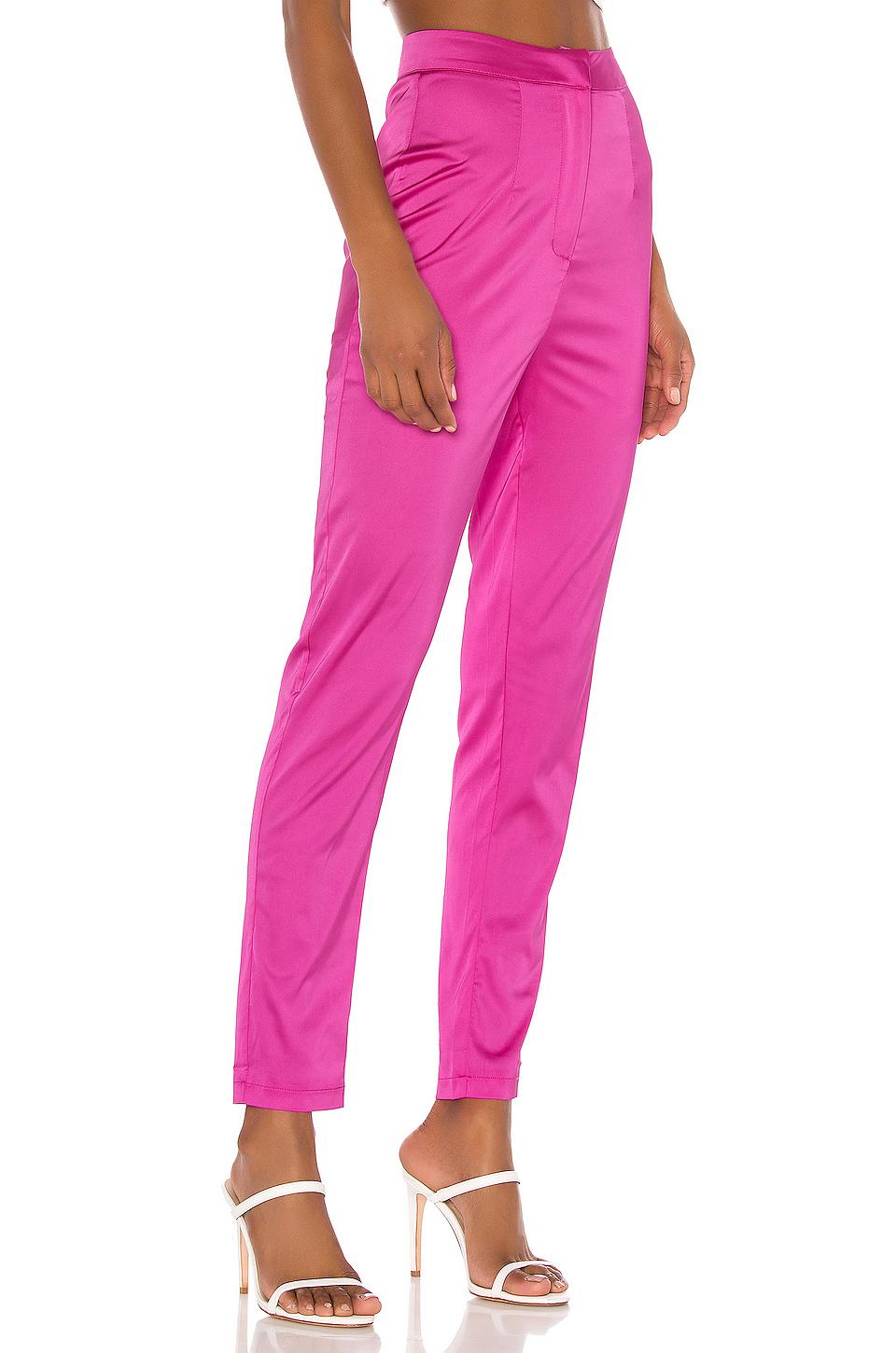 superdown Nona Satin Pant in Hot Pink (Pink) - Lyst