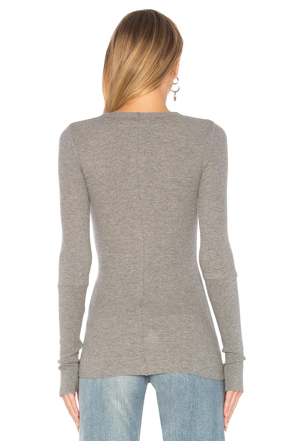 Enza Costa Cashmere Thermal Long Sleeve Top in Smoke (Gray) - Lyst