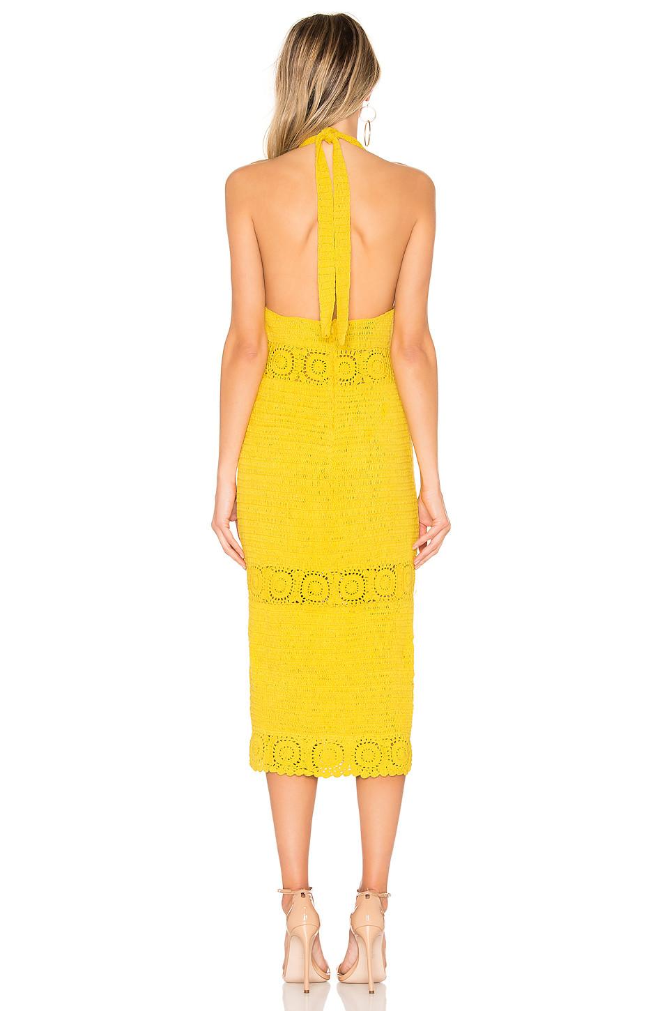 Nbd Cotton Brandy Midi Dress in Canary Yellow (Yellow) Lyst