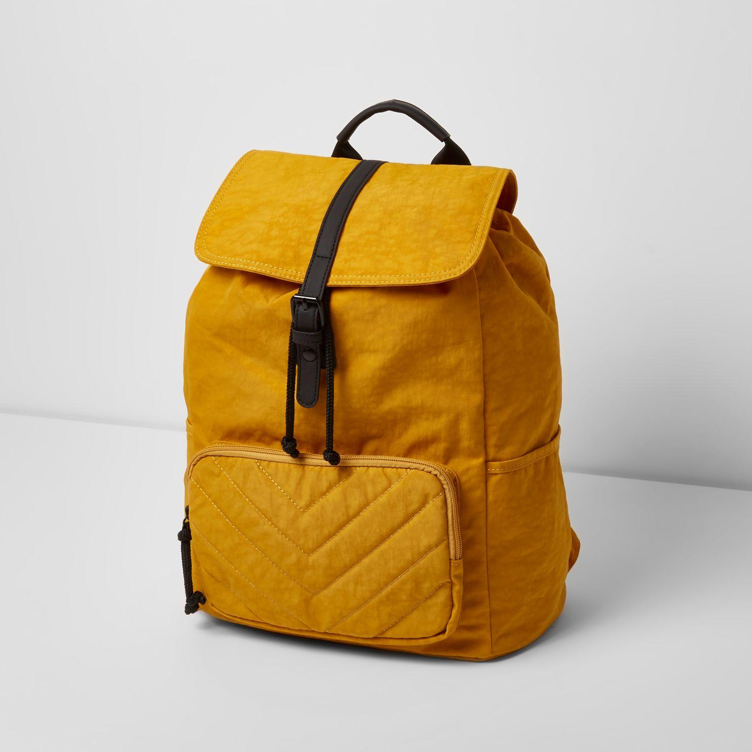 Lyst River Island Mustard Yellow Backpack in Yellow for Men