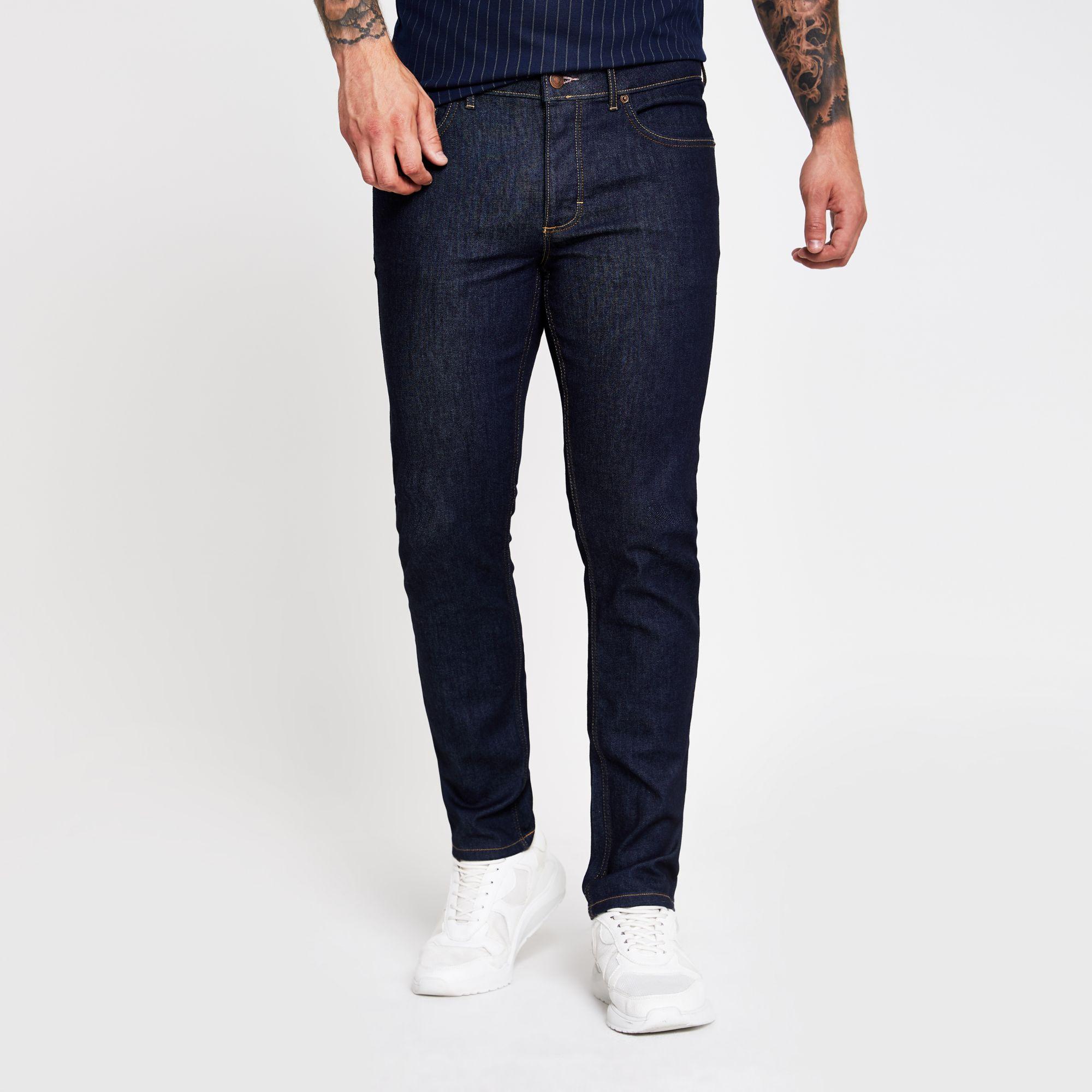 River Island Dark Dylan Slim Fit Jeans in Blue for Men Lyst