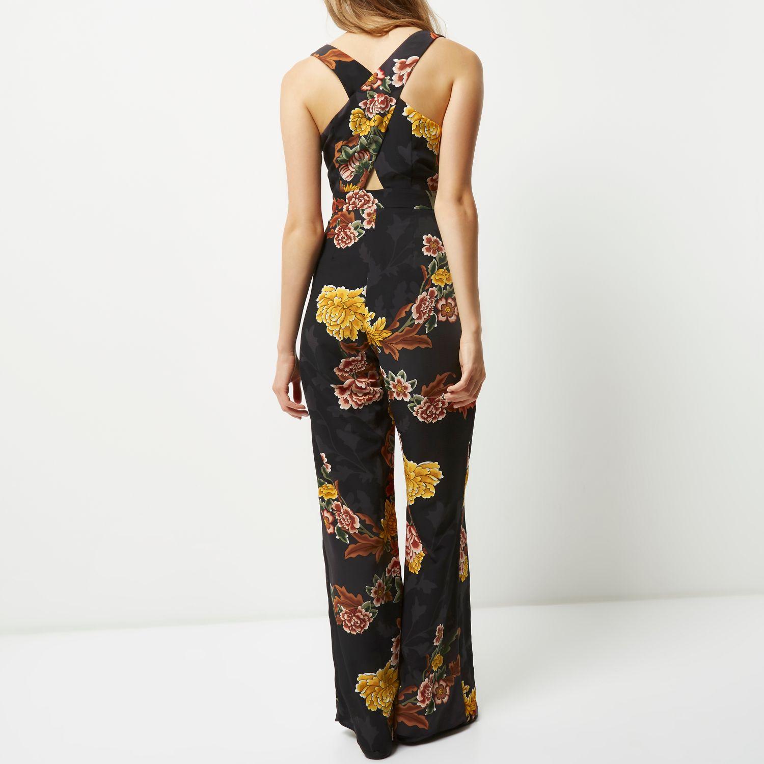 river island black jumpsuit