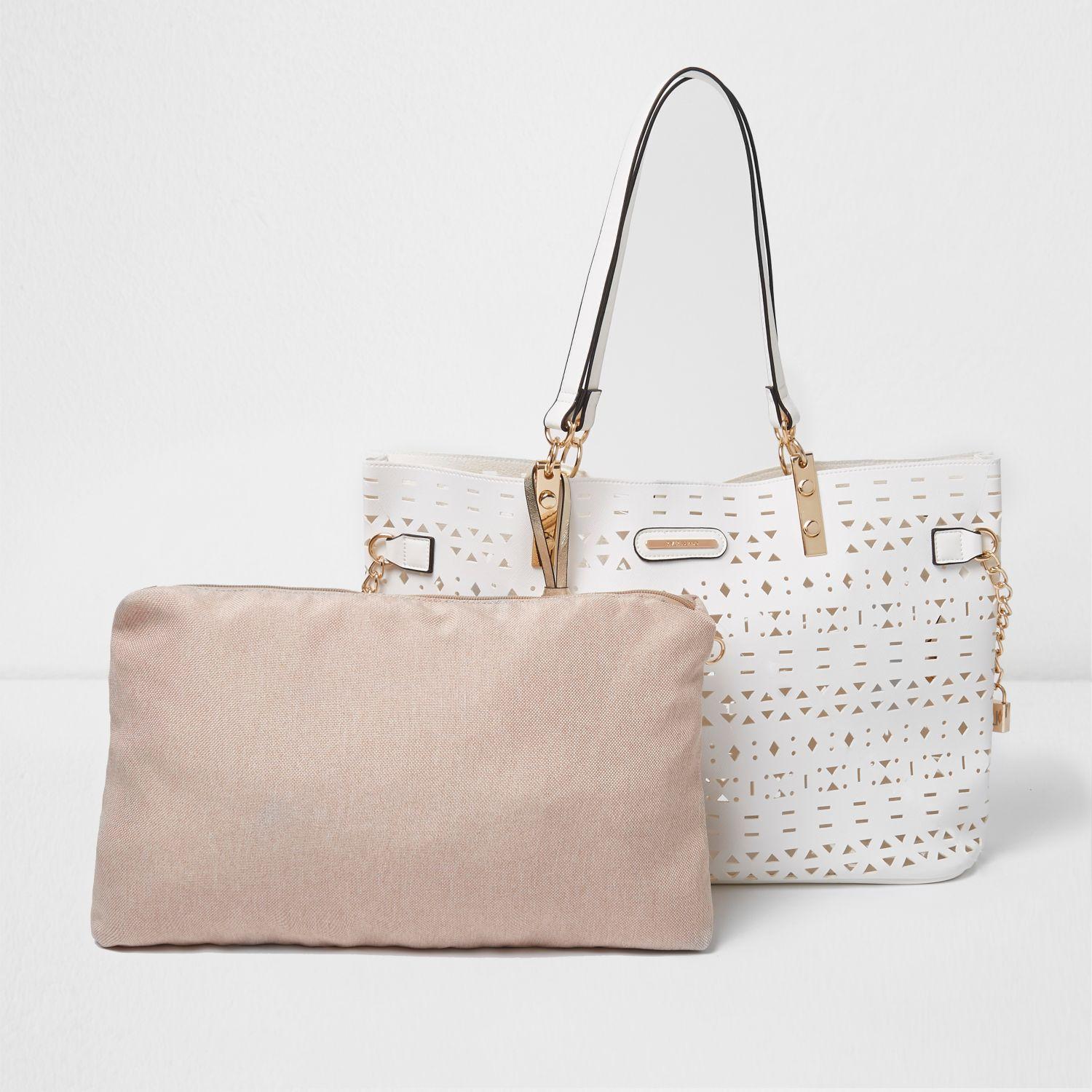 Lyst River Island White Laser Cut Beach Tote Bag in White