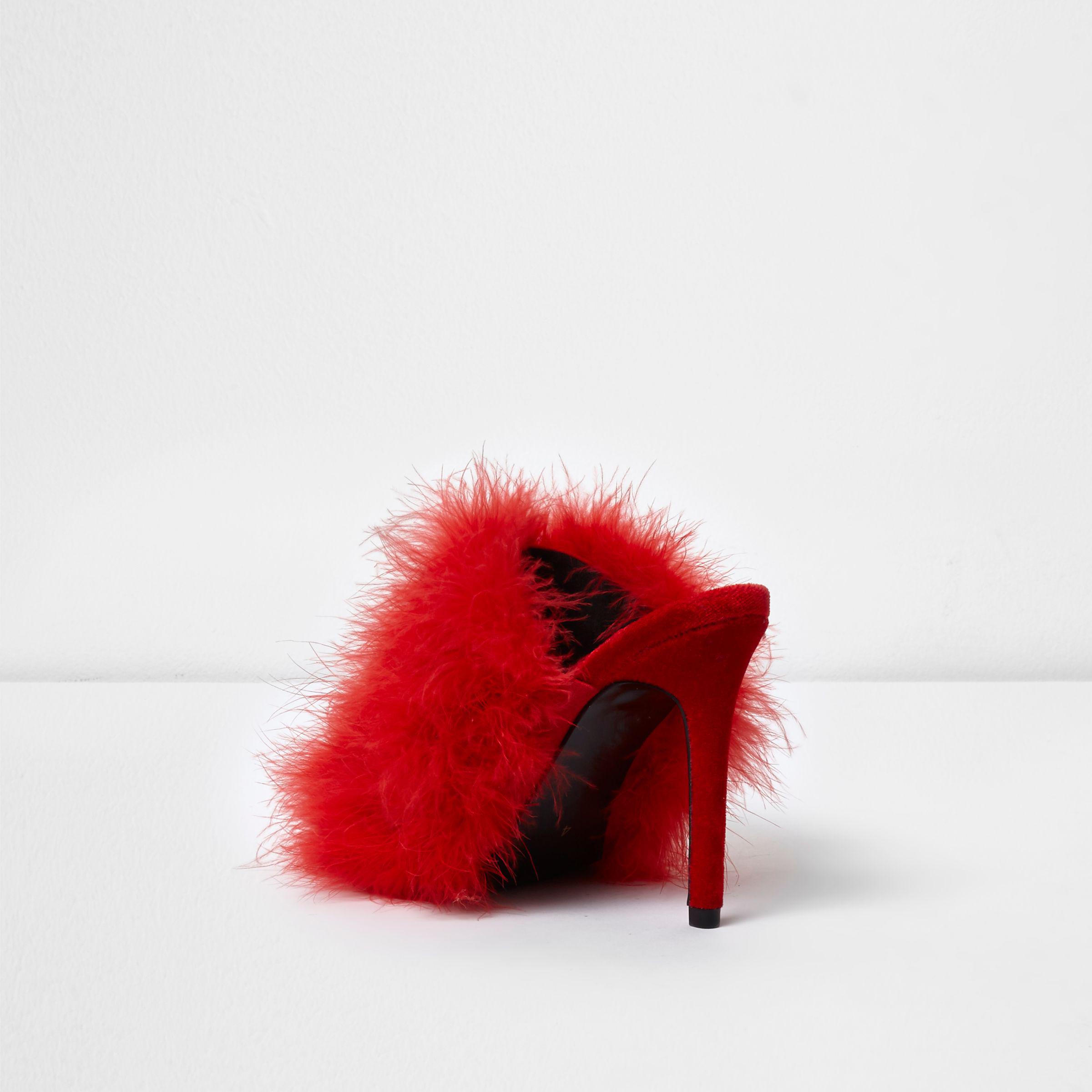 river island silver mules