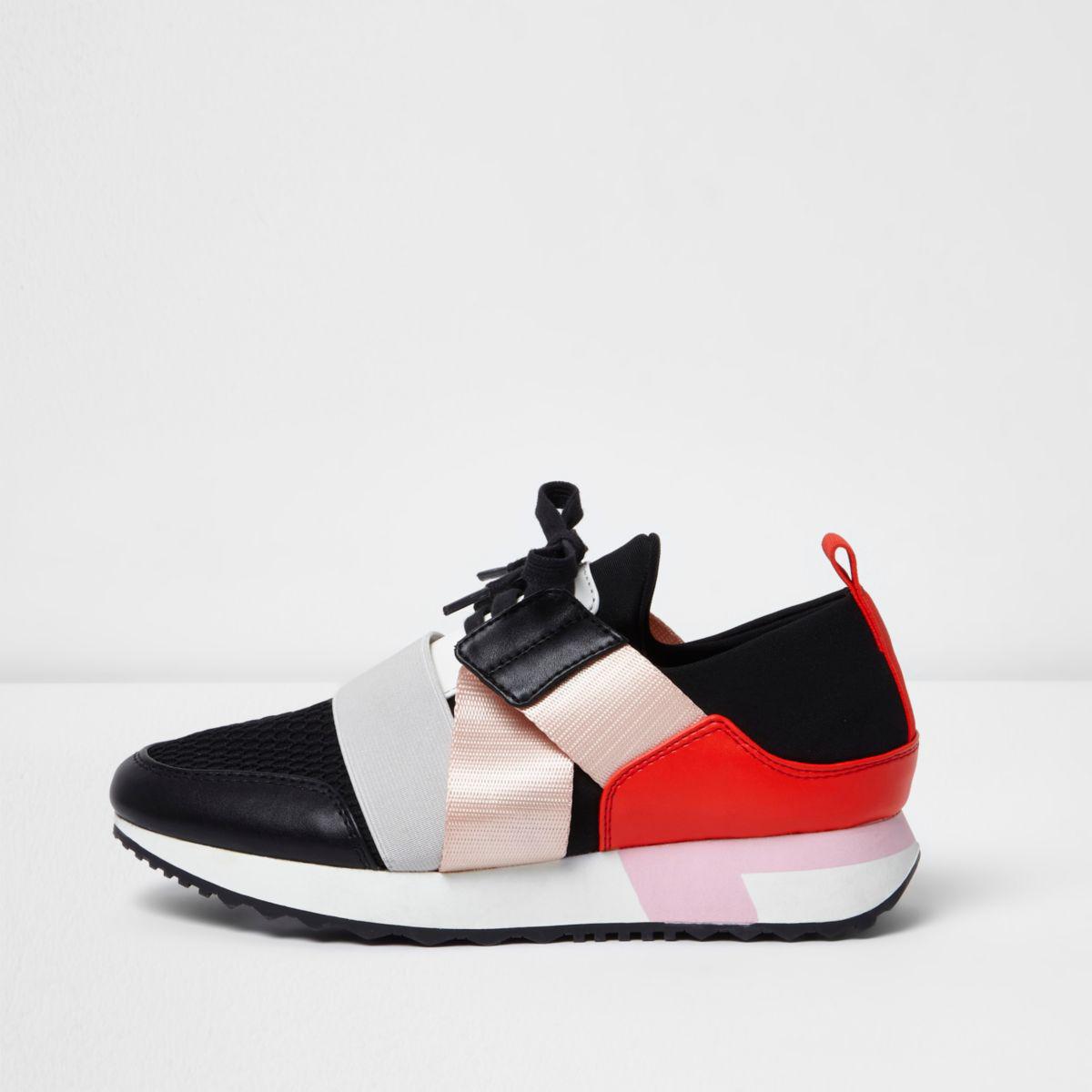 Lyst River Island Elastic Runner Sneakers in Red