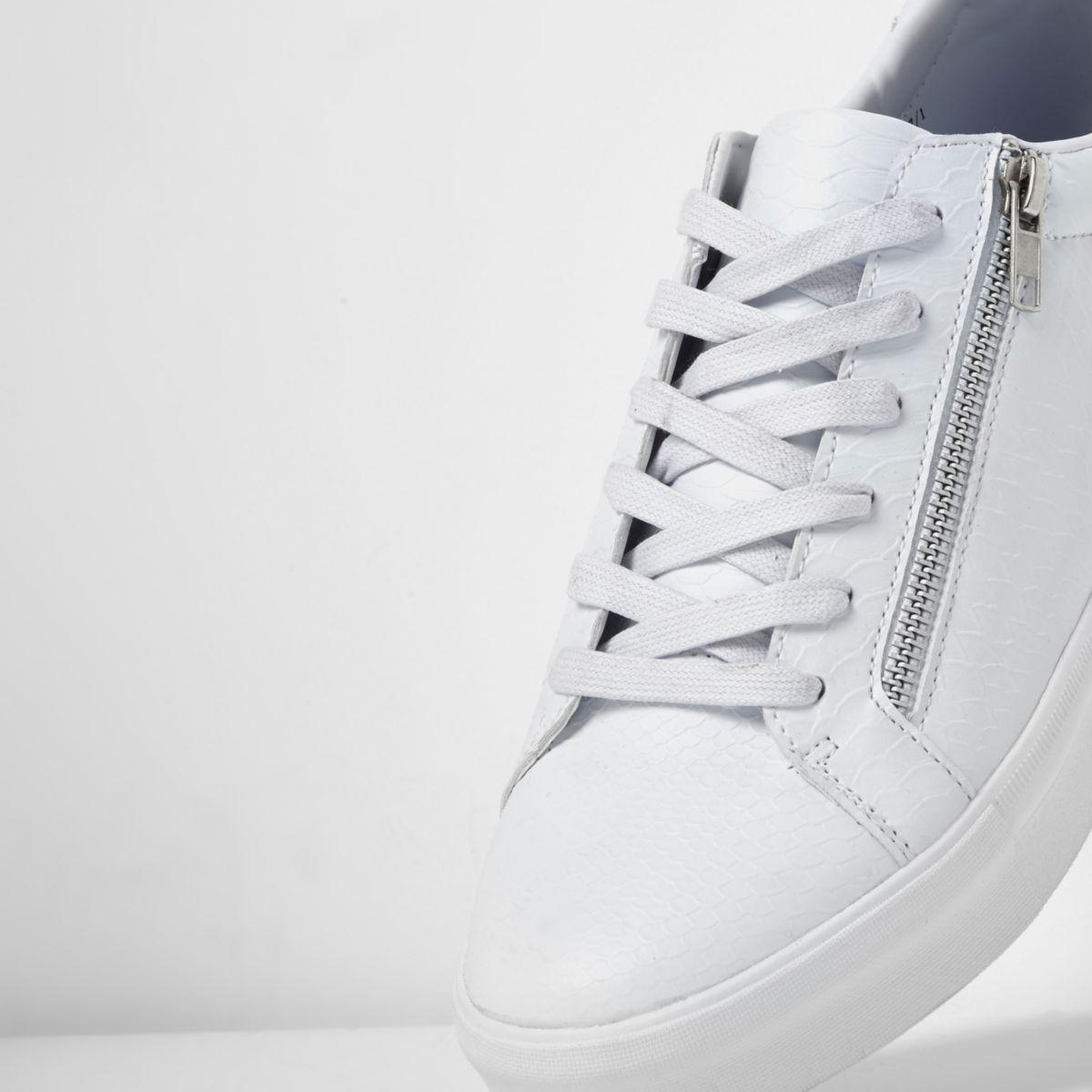 white croc tennis shoes