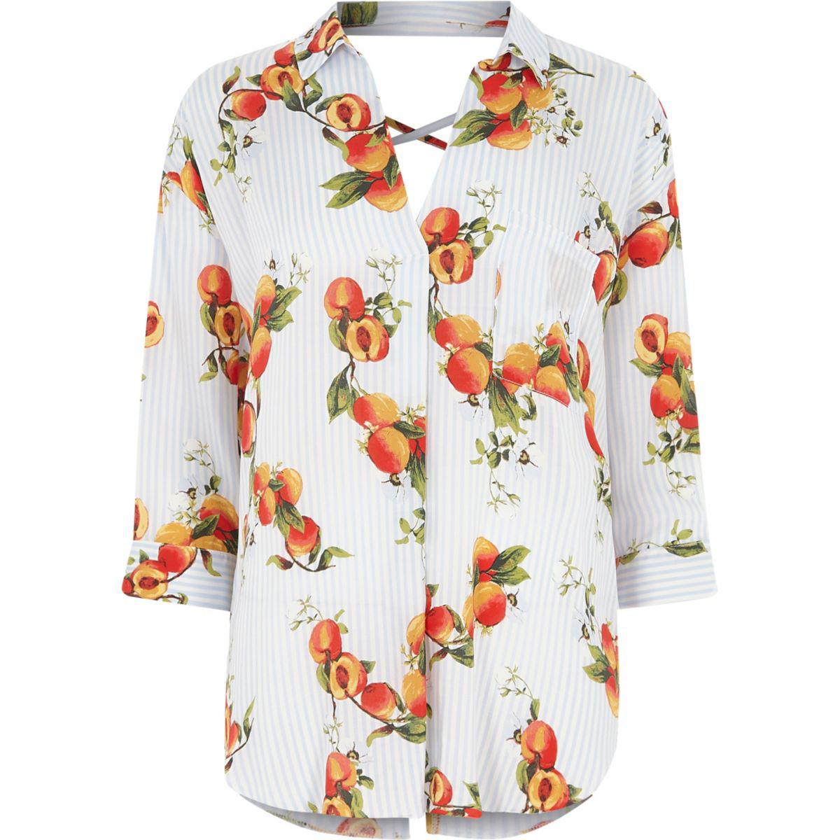 river island print blouse
