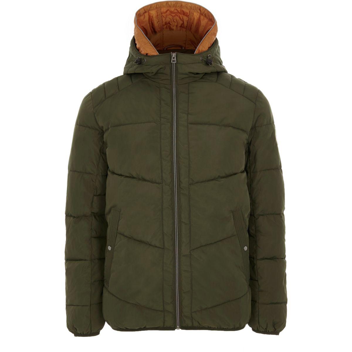 Lyst River island Green Jack & Jones Hooded Puffer Jacket Green Jack
