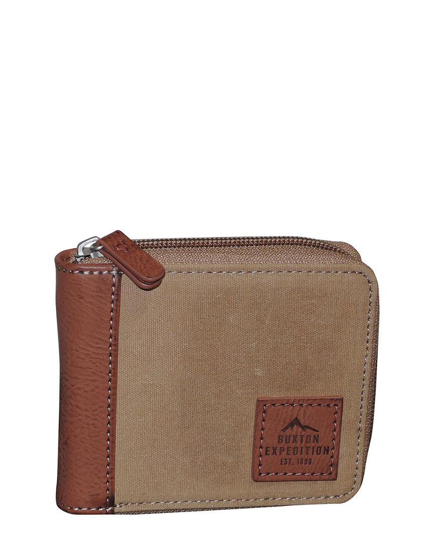 Buxton Expedition Ii Huntington Gear Rfid Ziparound Wallet in Brown