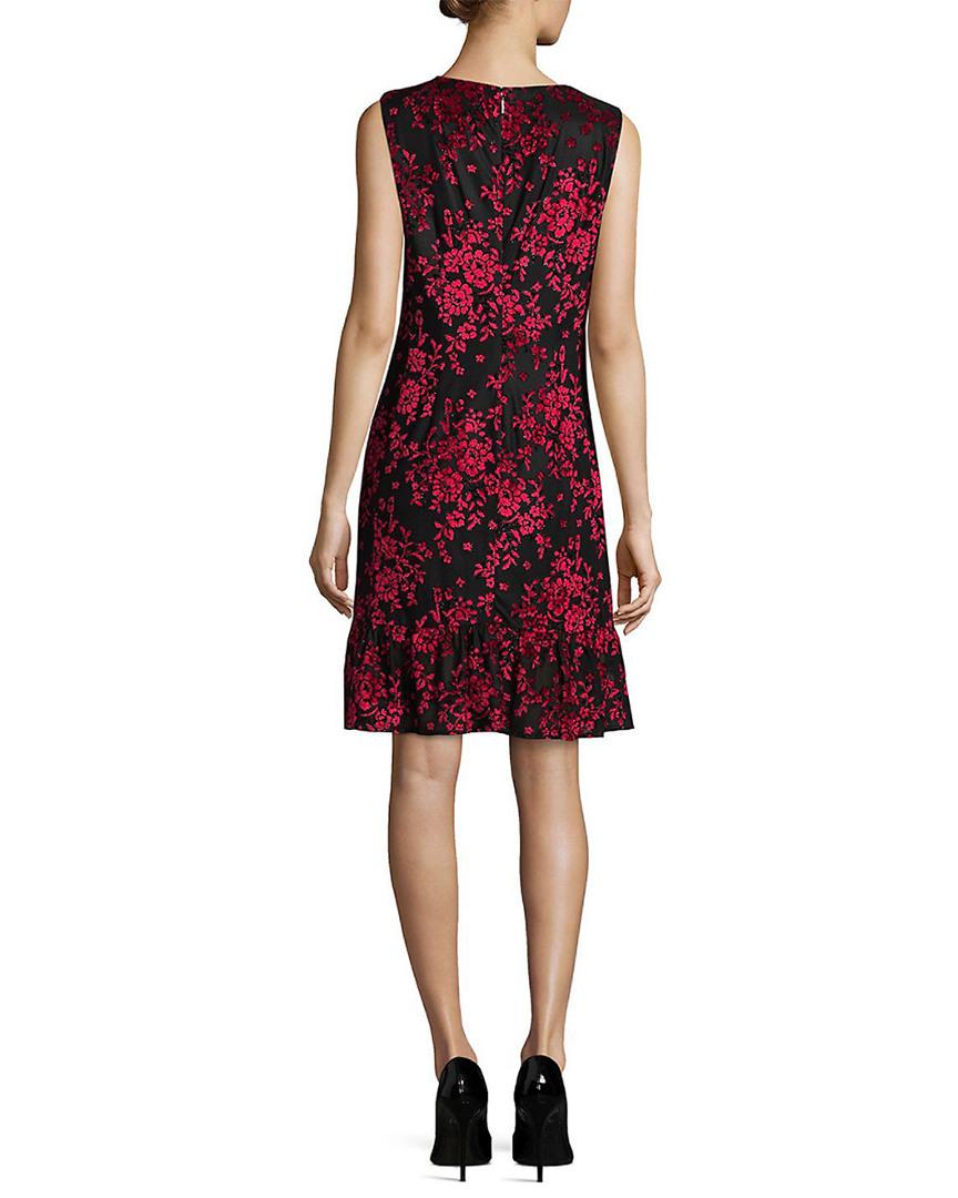 Lyst - Karl Lagerfeld Floral Dress in Red