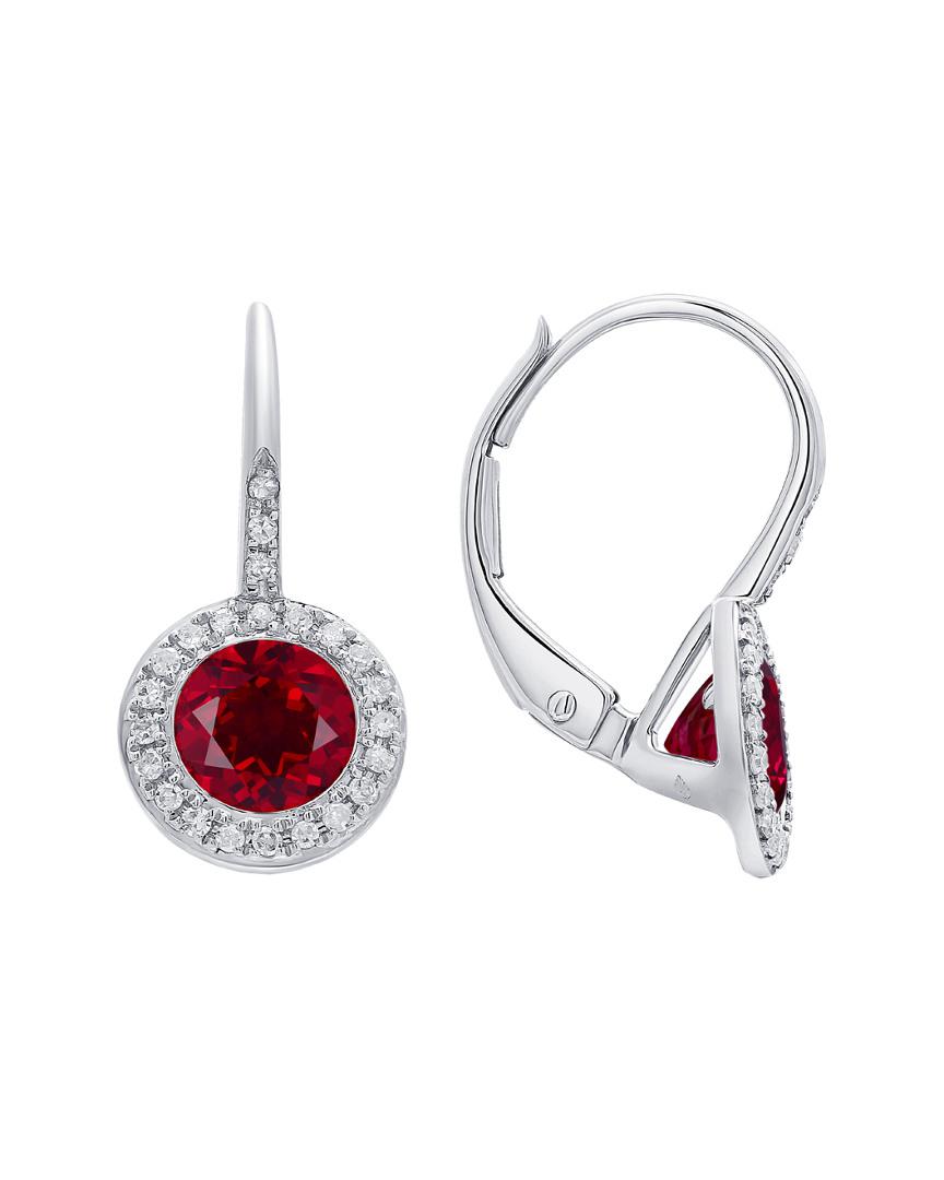 Lyst Diana M . Fine Jewelry 14k 1.76 Ct. Tw. Diamond & Ruby Earrings