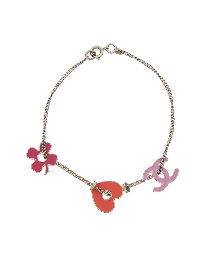 Lyst Chanel Silver Tone Charm Bracelet In Metallic Chanel Women S Metallic Silver Tone Charm Bracelet