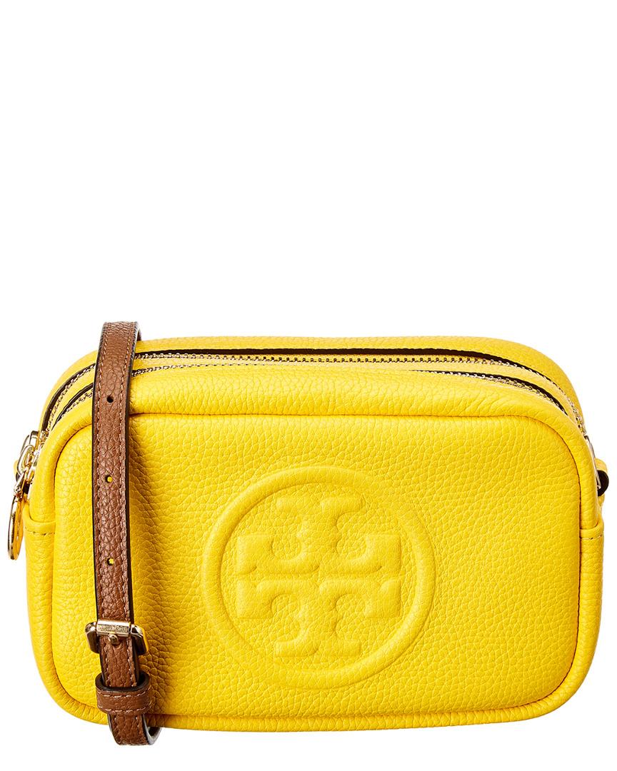 Tory Burch Perry Bombe Leather Crossbody Bag in Yellow - Save 24% - Lyst