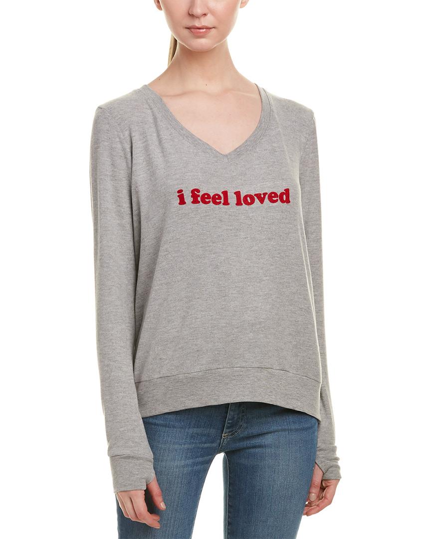Peace Love World Womens Gray Comfy Sweatshirt Peace Love World Womens Gray Comfy Sweatshirt