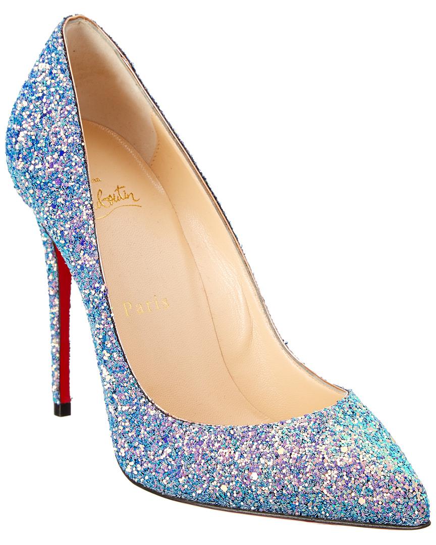 christian louboutin pigalle blue glitter pumps christian louboutin pigalle blue glitter pumps