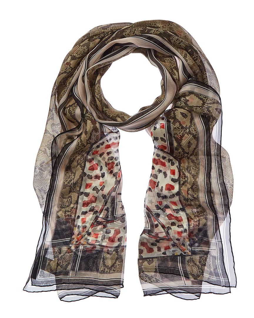 Givenchy Snakeskin Print Silk Scarf in Green - Save 1% - Lyst