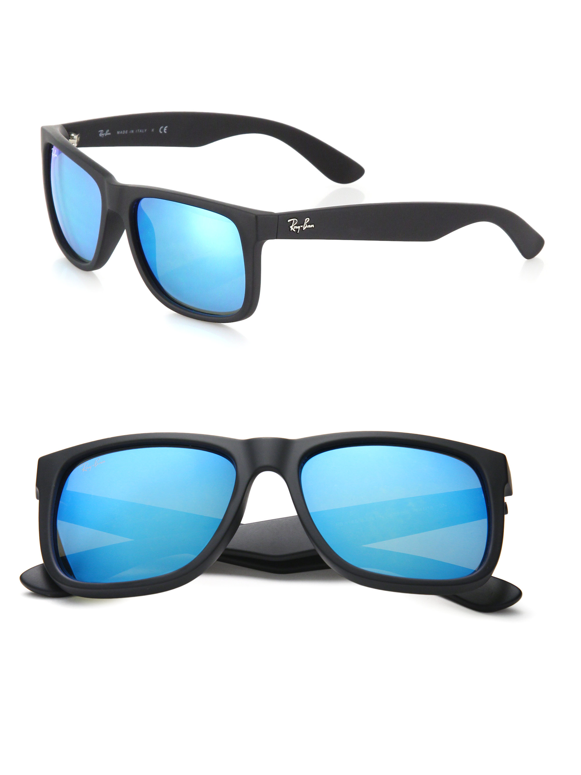 Ray Ban Boyfriend Mirrored Wayfarer Sunglasses In Blue For Men Lyst 4707