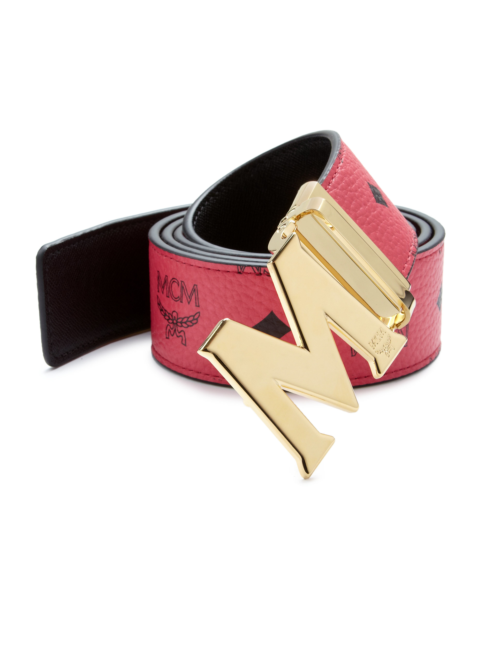 mcm belt men red