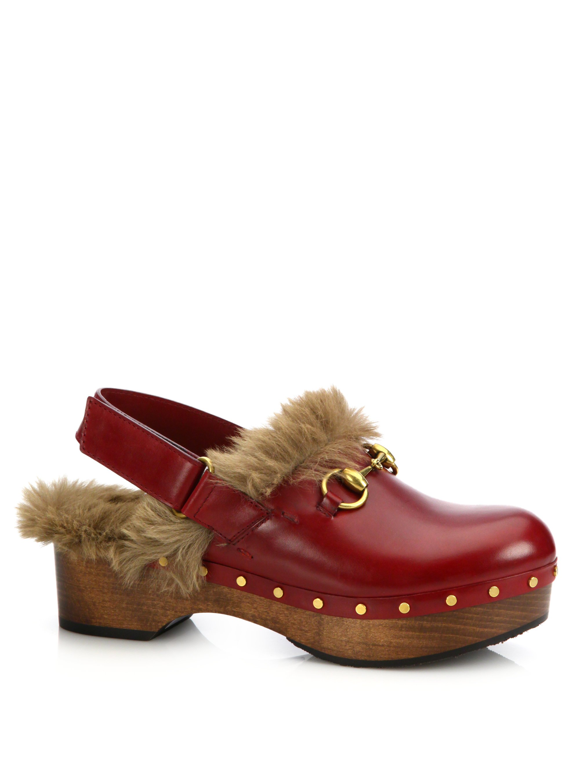 leather sling back clogs