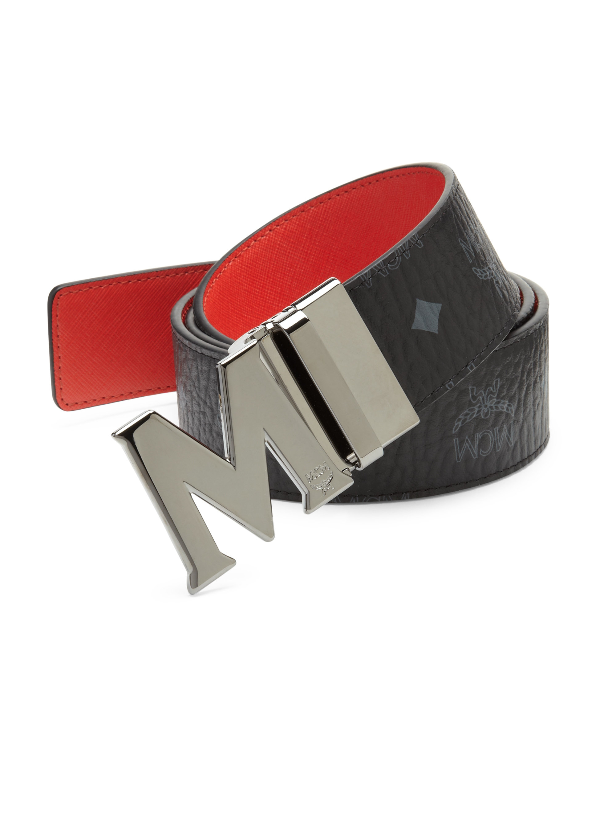 Lyst - Mcm Two-toned Reversible Leather Belt in Black for Men