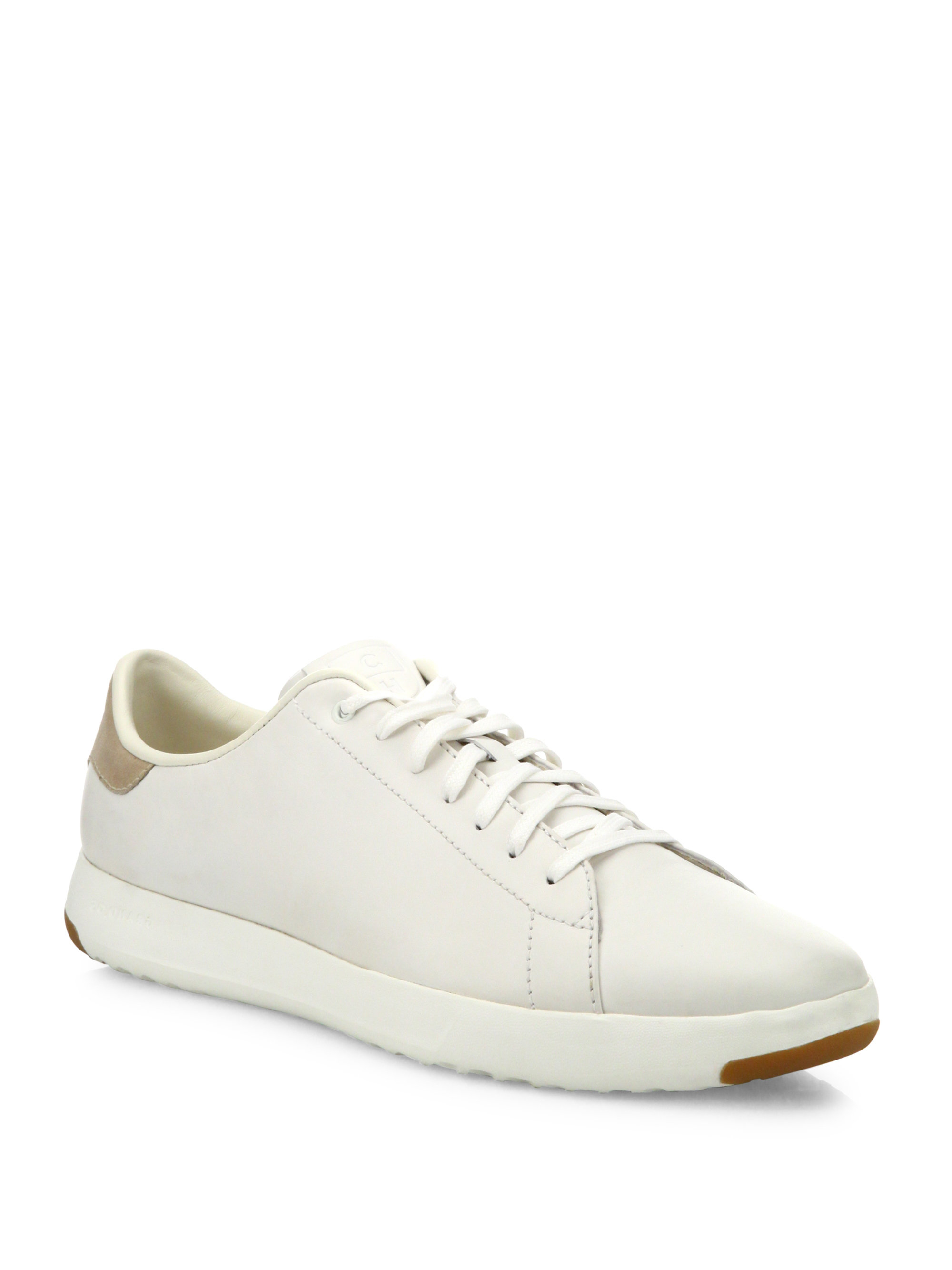 Cole haan Grandpro Tennis Leather Sneakers in White for Men | Lyst