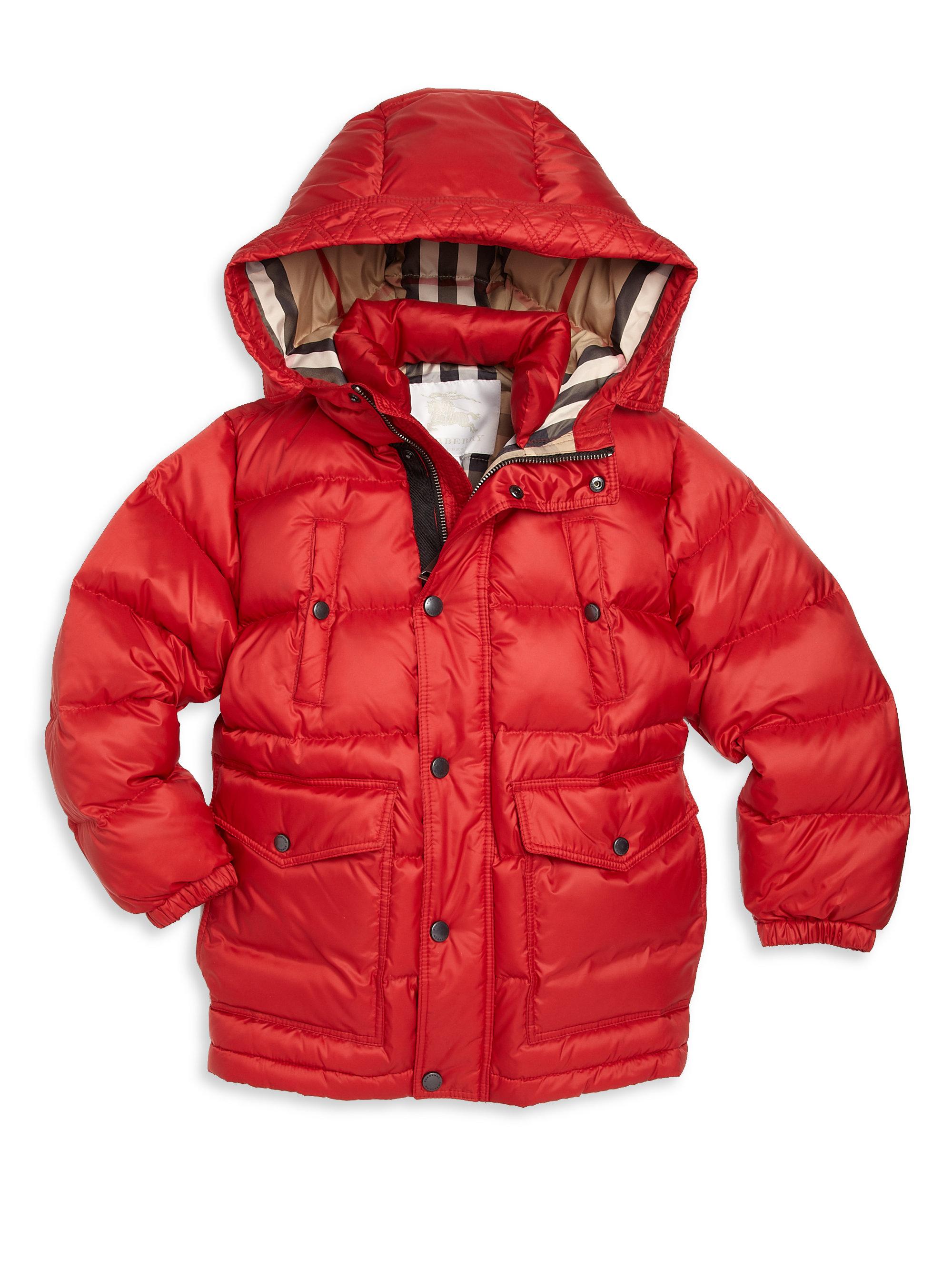 Burberry Little Boy's & Boy's Barnie Down Puffer Jacket in Red for Men