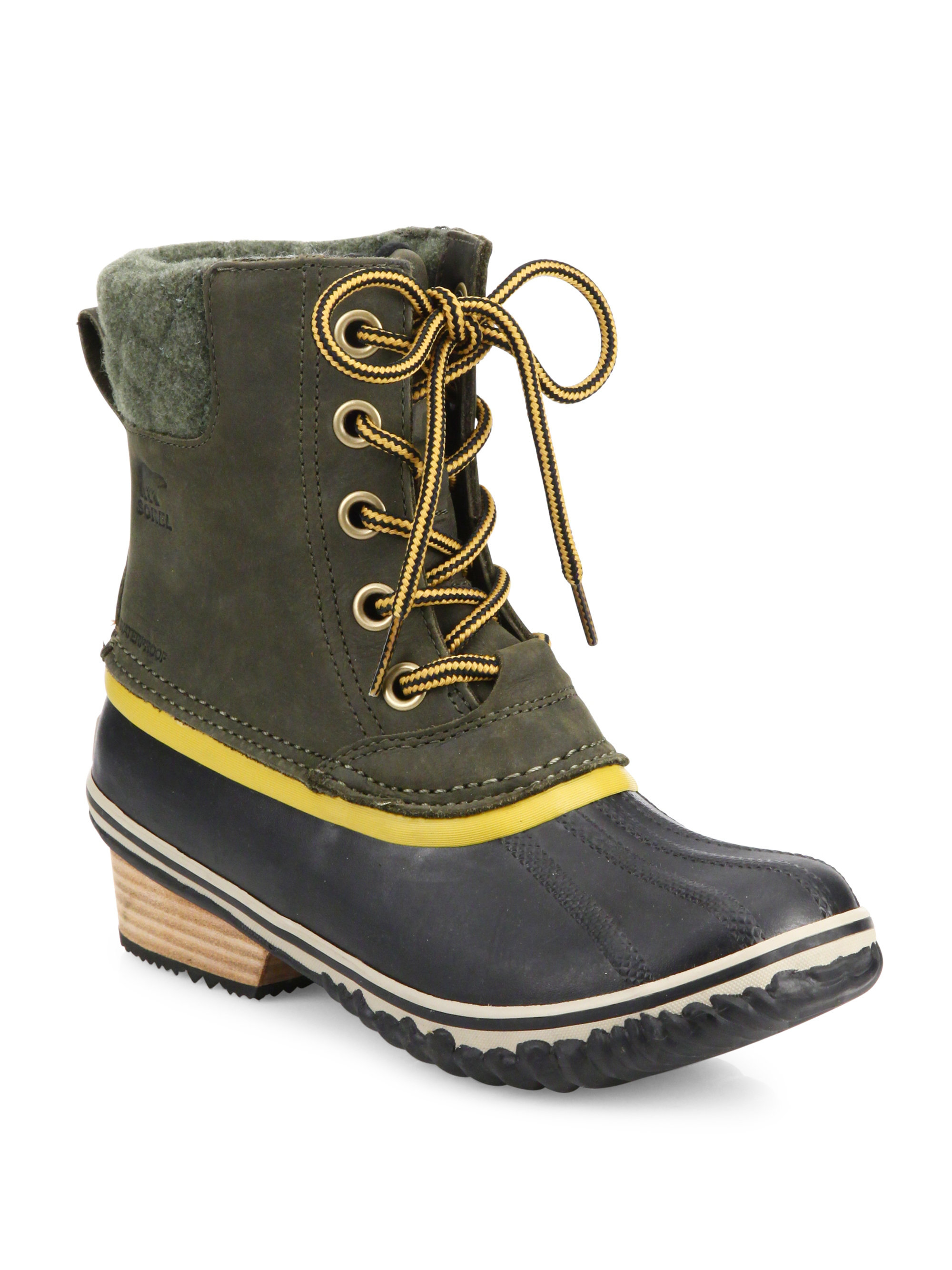 Lyst - Sorel Slimpack Ii Lace Waterproof Leather Duck Boots