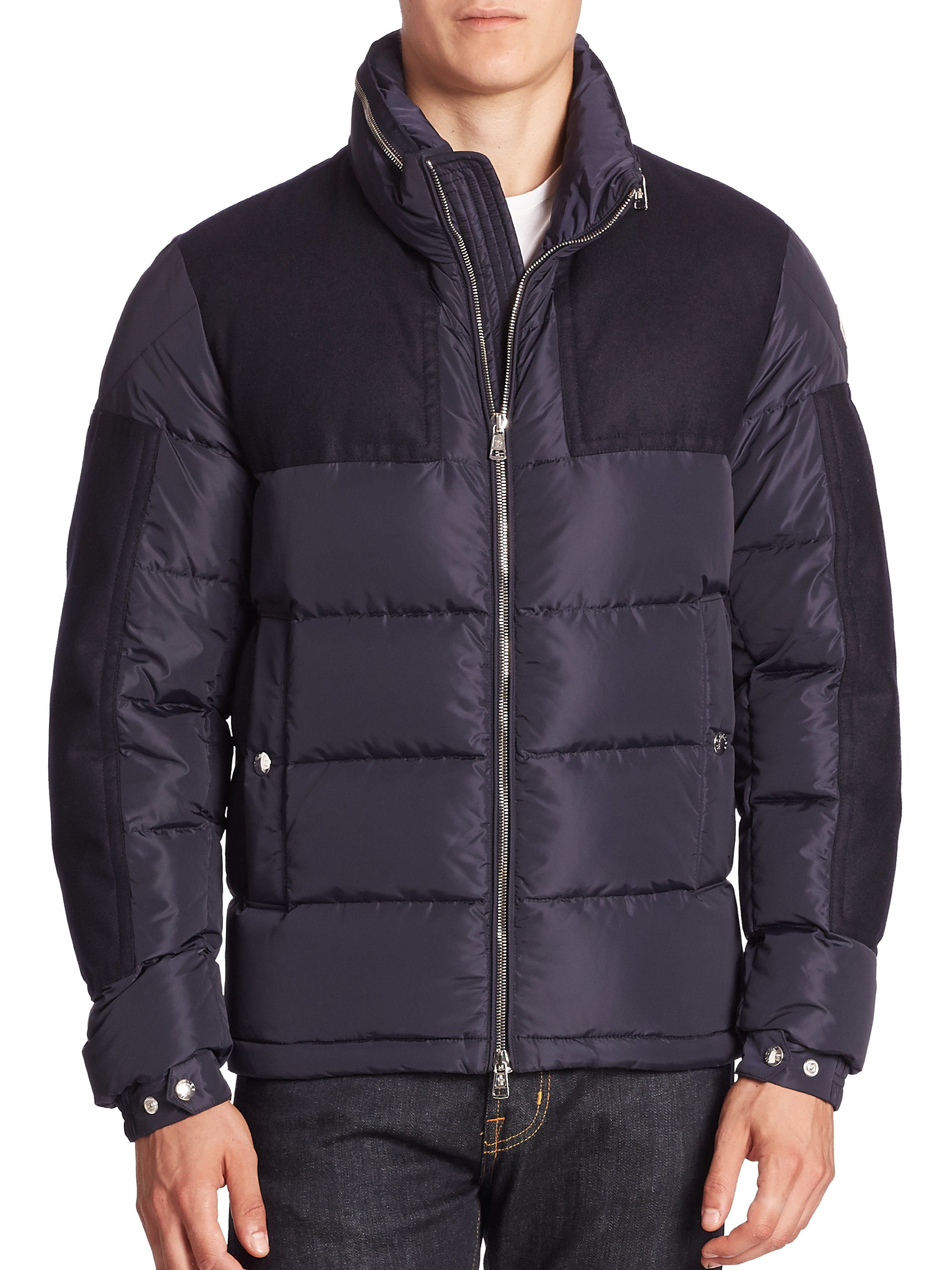 Lyst - Moncler Arcs Multimedia Puffer Jacket in Blue for Men